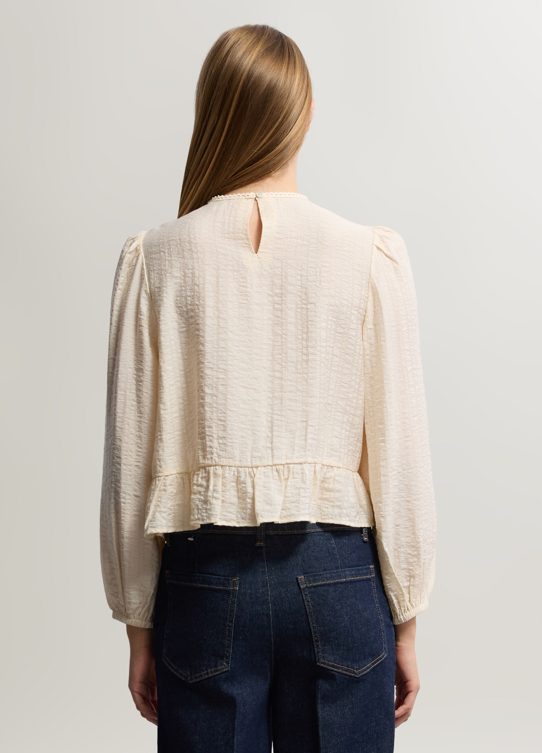Blusa Fit Regular girocollo in poli viscosa donna_1
