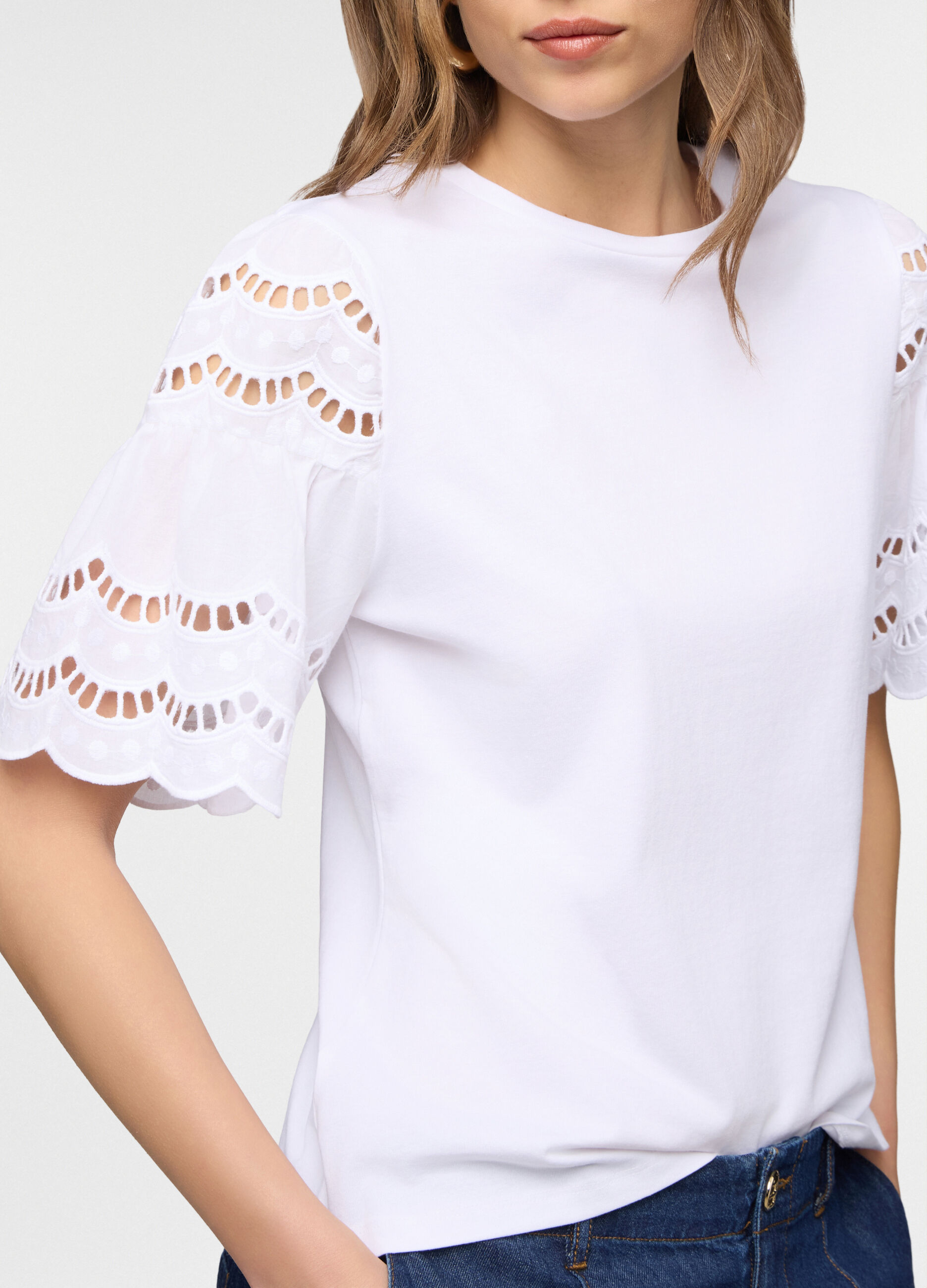 T-shirt girocollo stretch donna_2