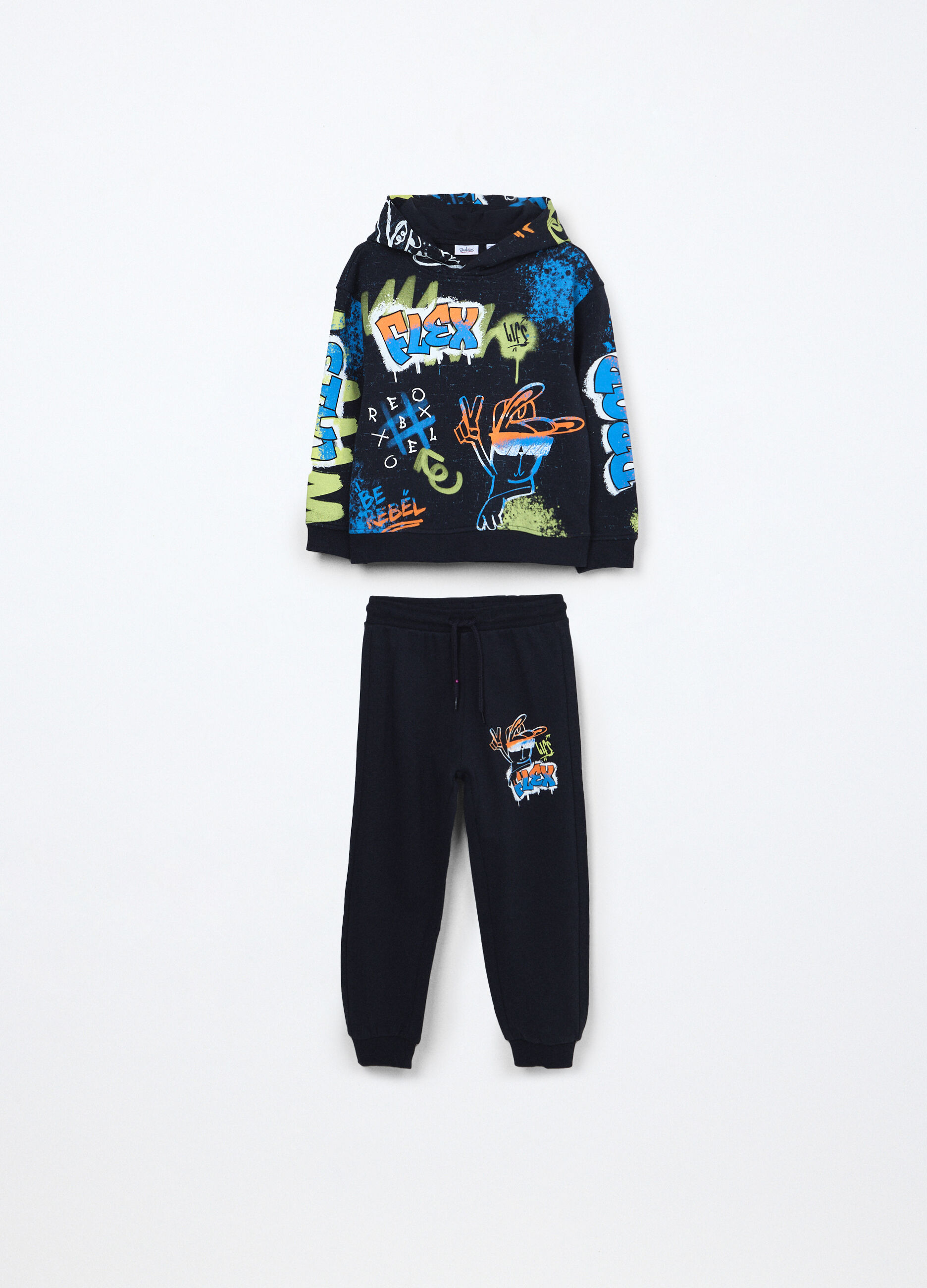 Jogging set in french terry di puro cotone_0