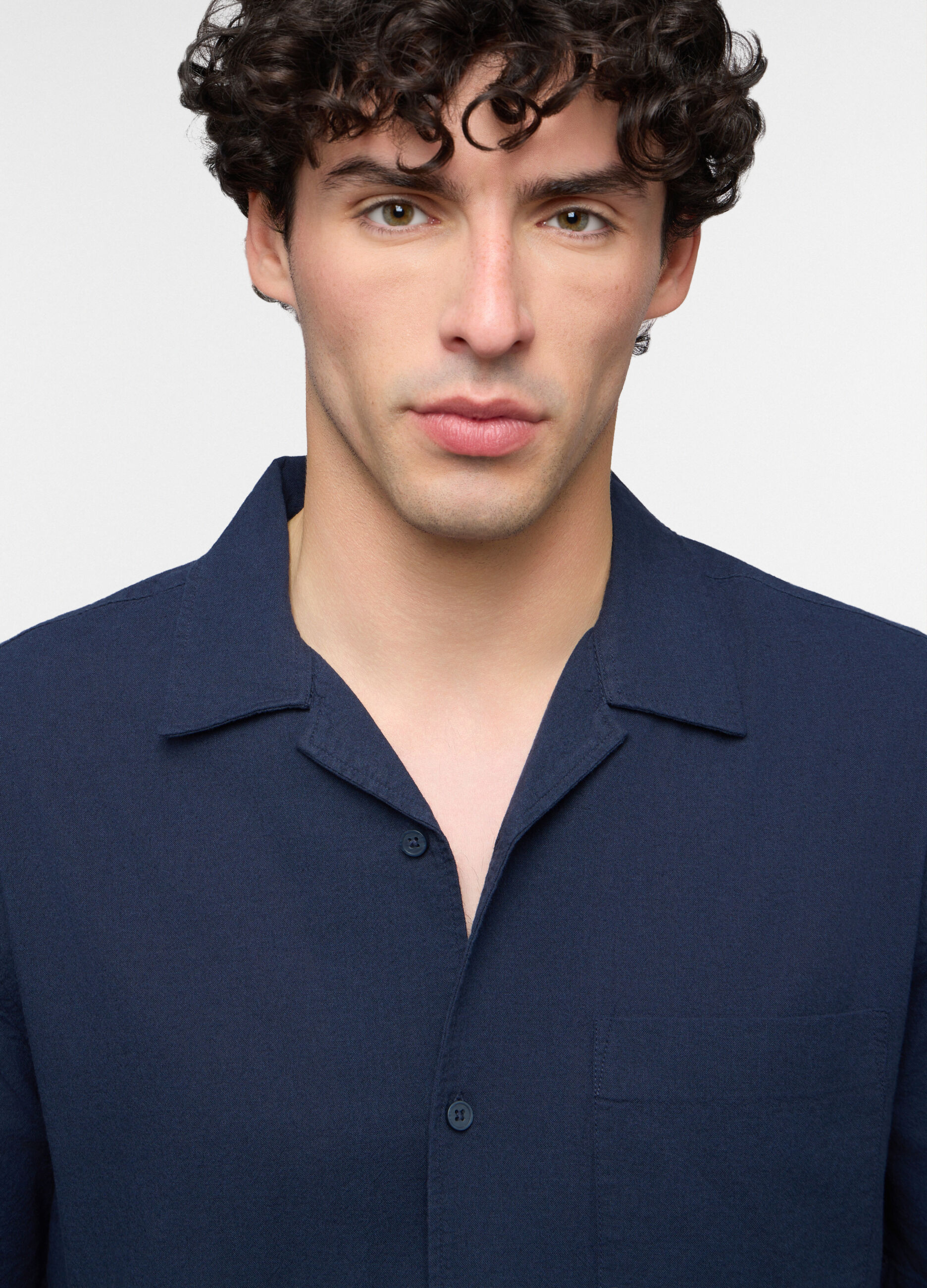 Camicia a maniche corte con taschino uomo_2