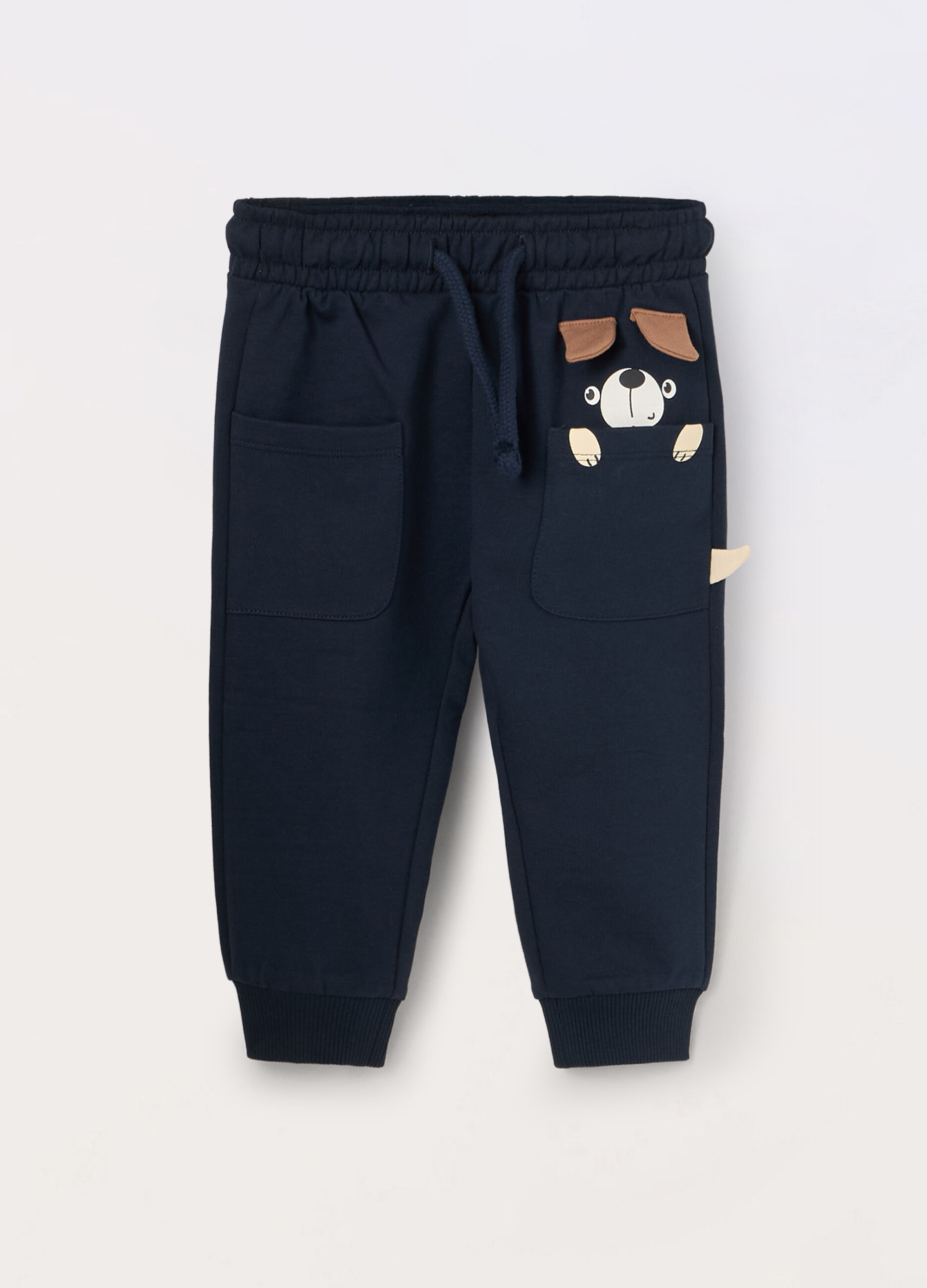 Joggers in french terry di puro cotone neonato_0