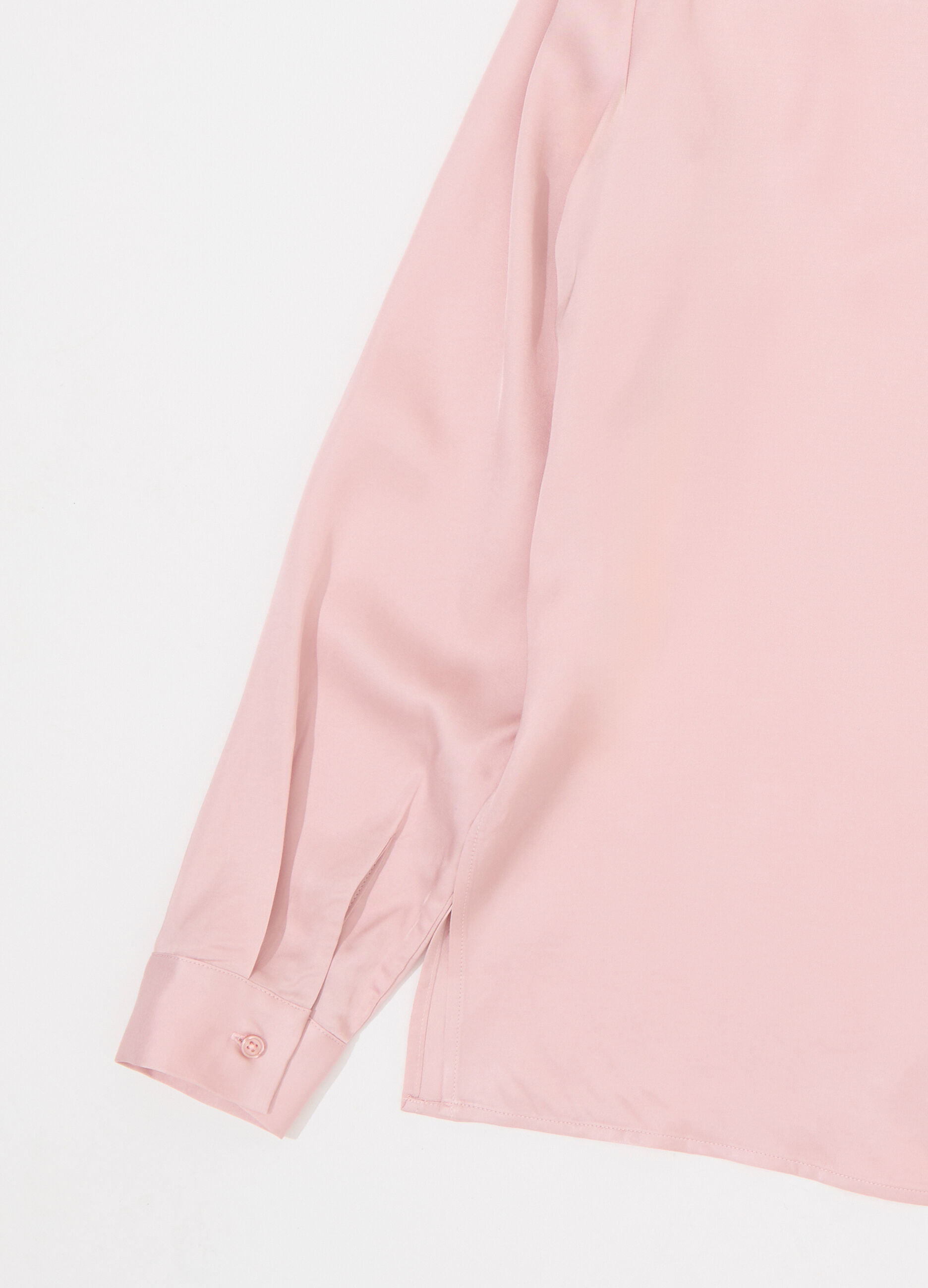 Camicia in viscosa satin a maniche lunghe donna_6