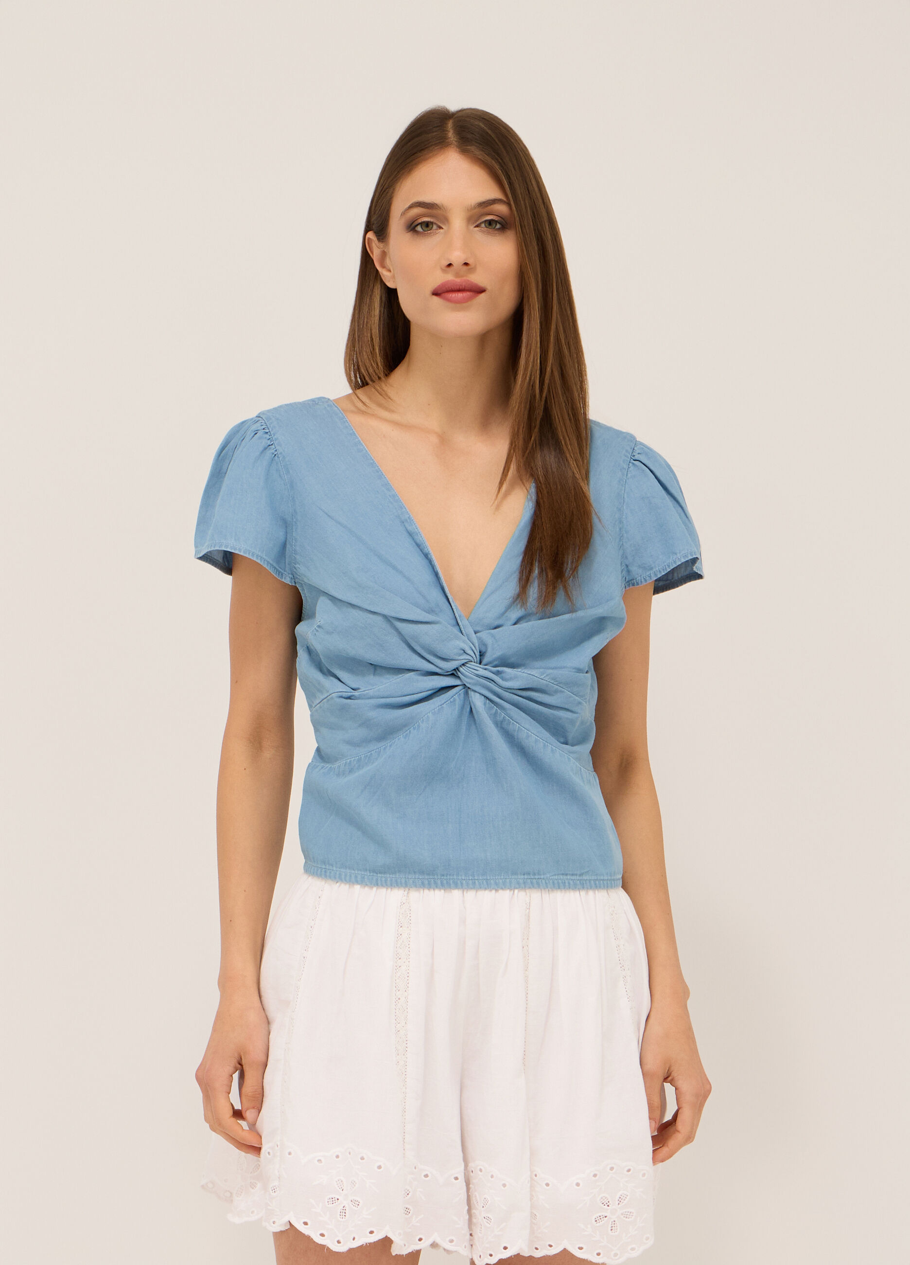 Blusa in puro cotone donna_0