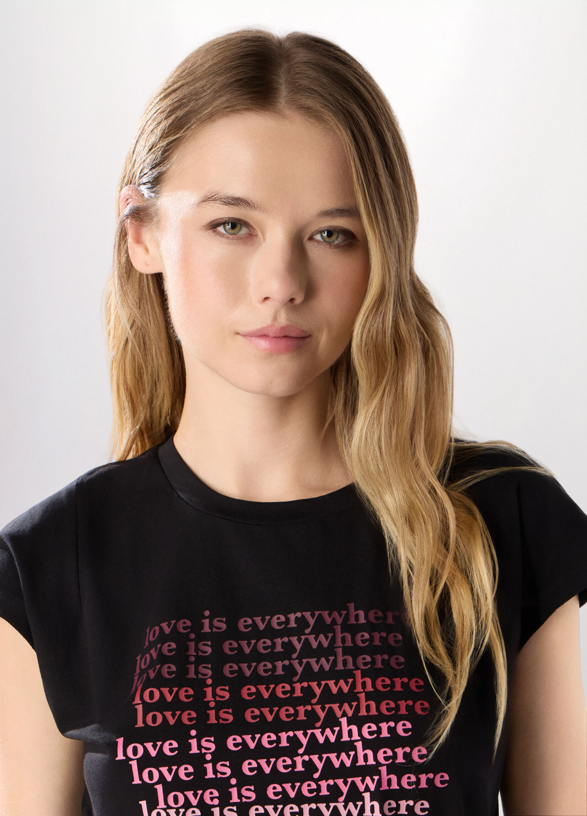 T-shirt in jersey di cotone stretch donna_2