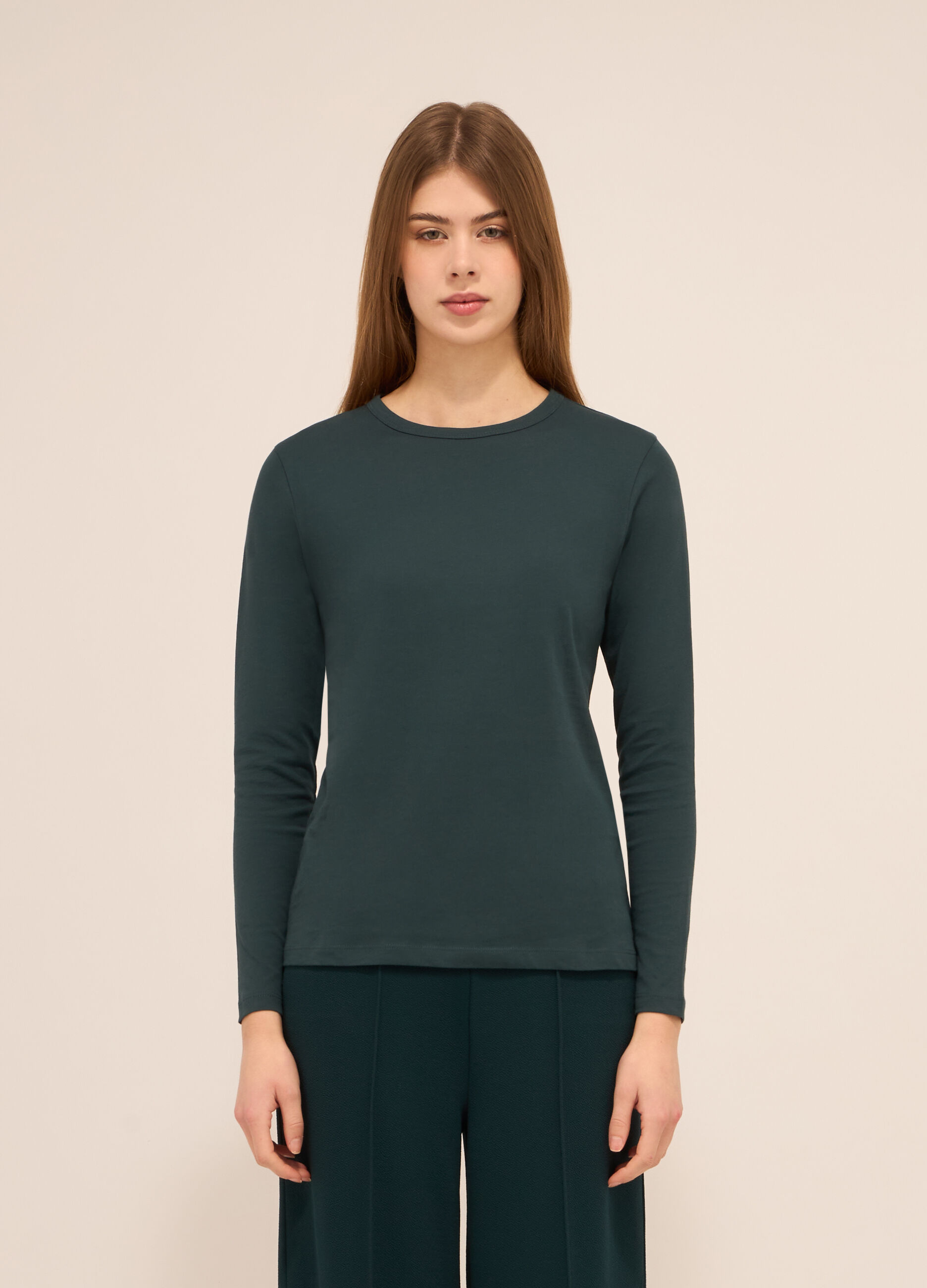 T-shirt in puro cotone donna_0
