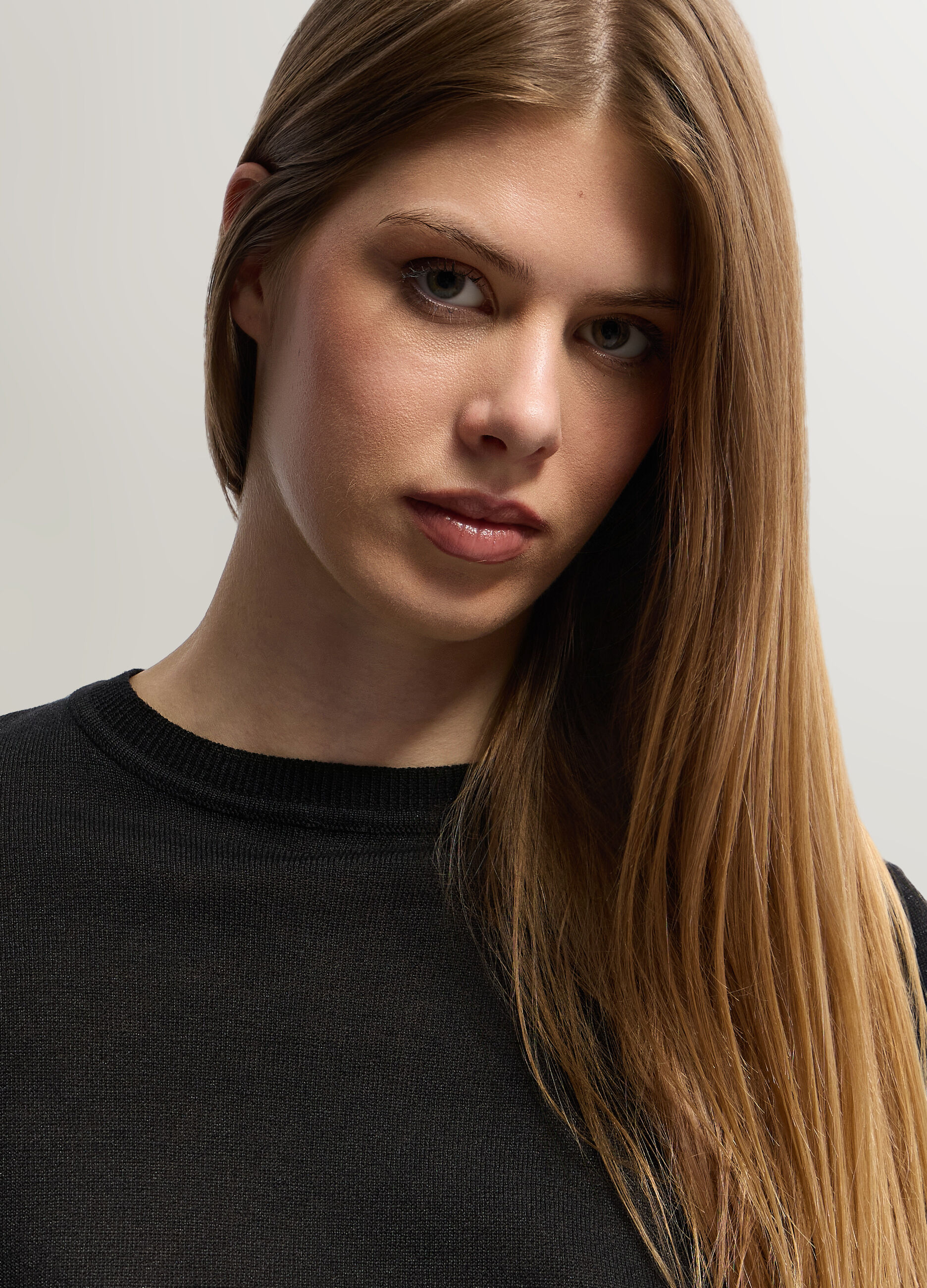 Maglia girocollo rasata donna_2