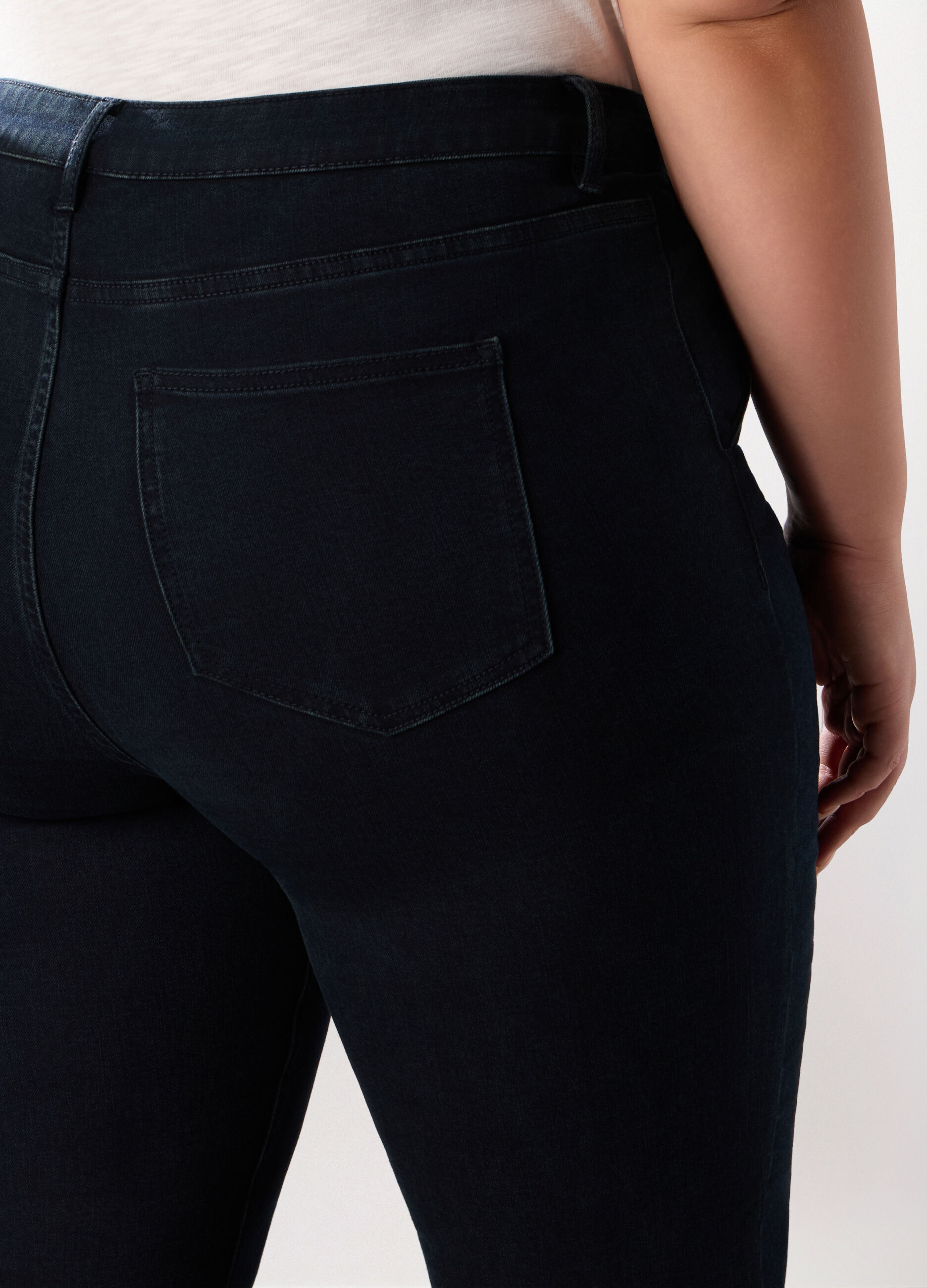 Jeggings flare fit in denim misto cotone donna curvy_2