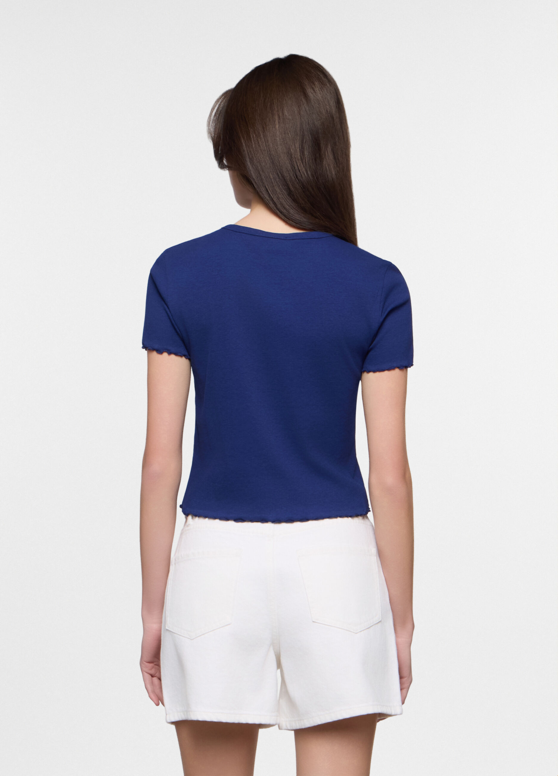 T-shirt girocollo stretch donna_1