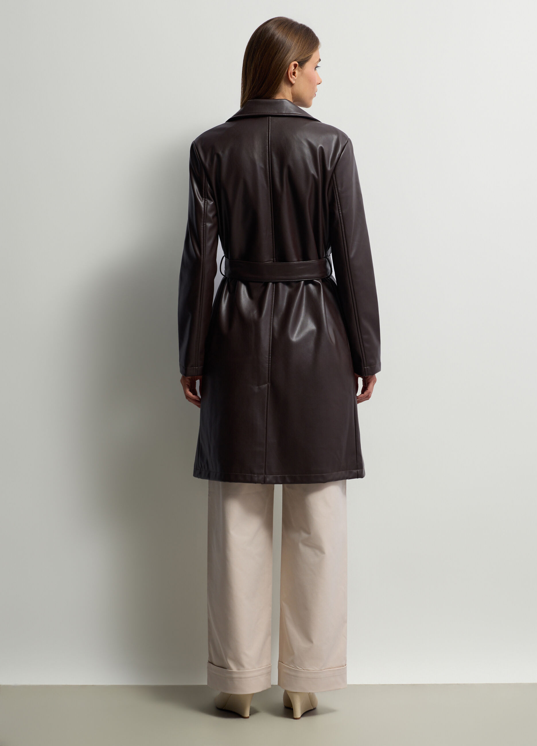 Cappotto in eco pelle donna_1