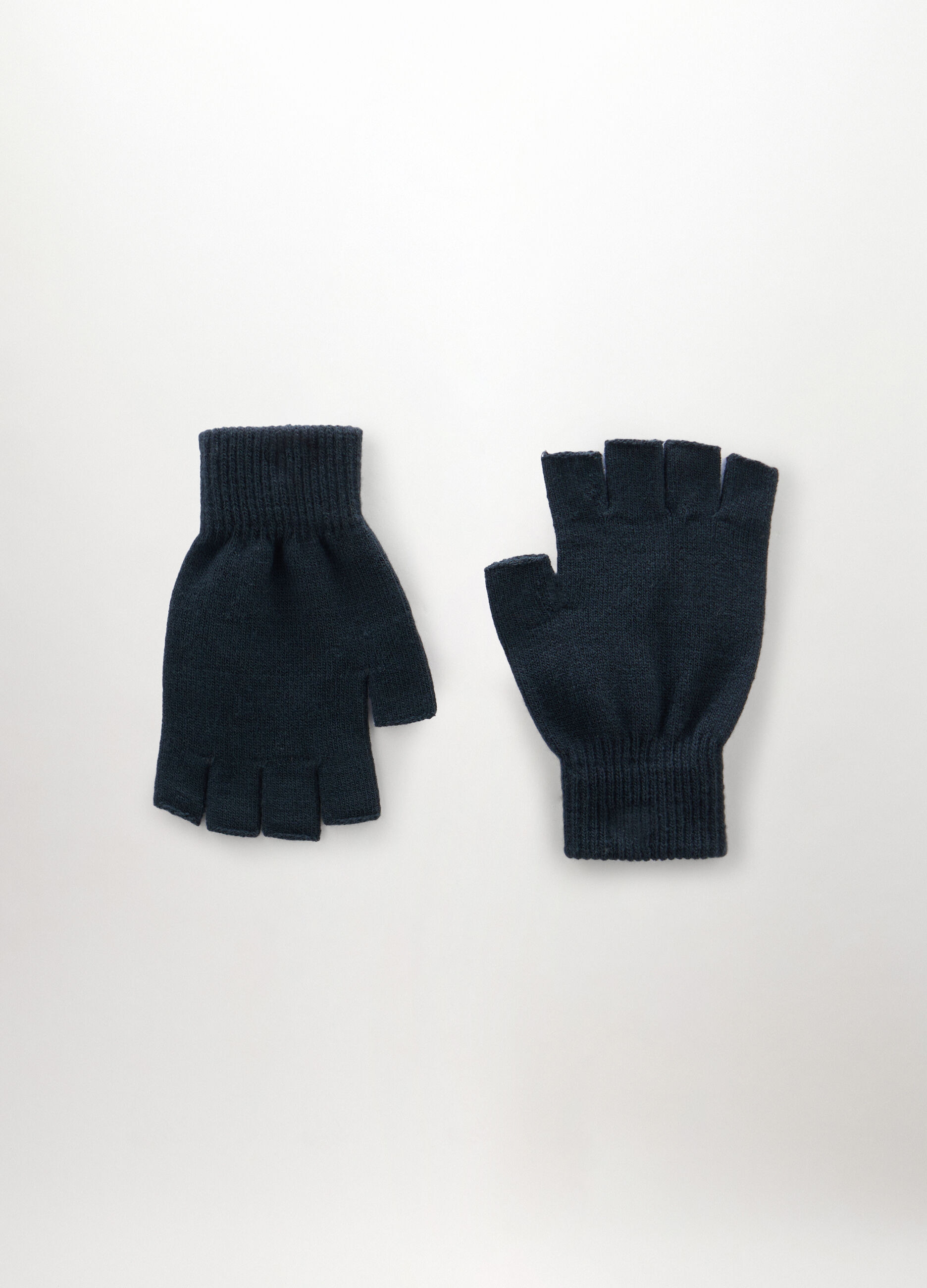 Guanti mezze dita in maglia uomo_0