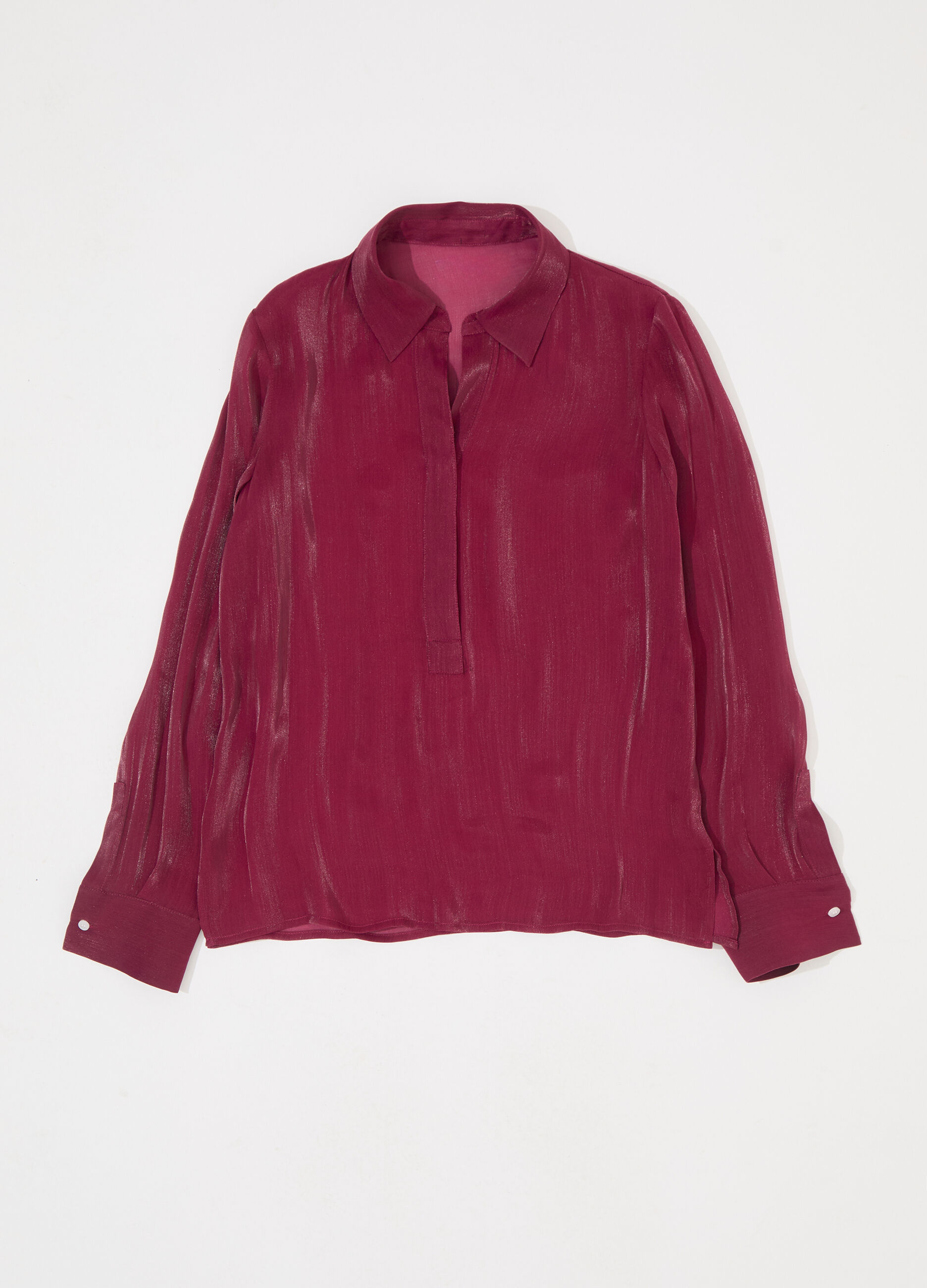 Camicia crinkle a mezzo bottone donna_4