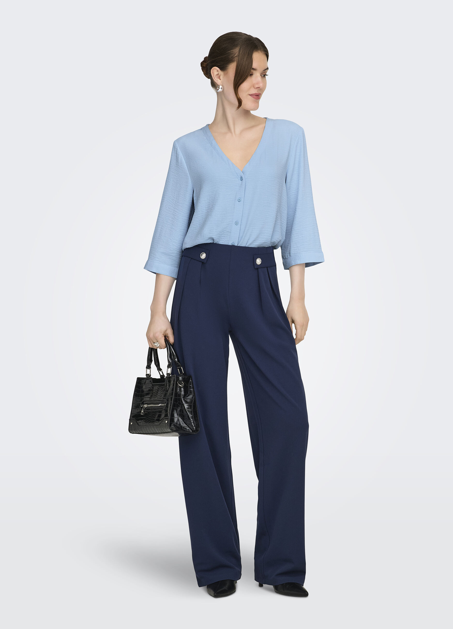 Camicia regular fit con colletto cinese_3