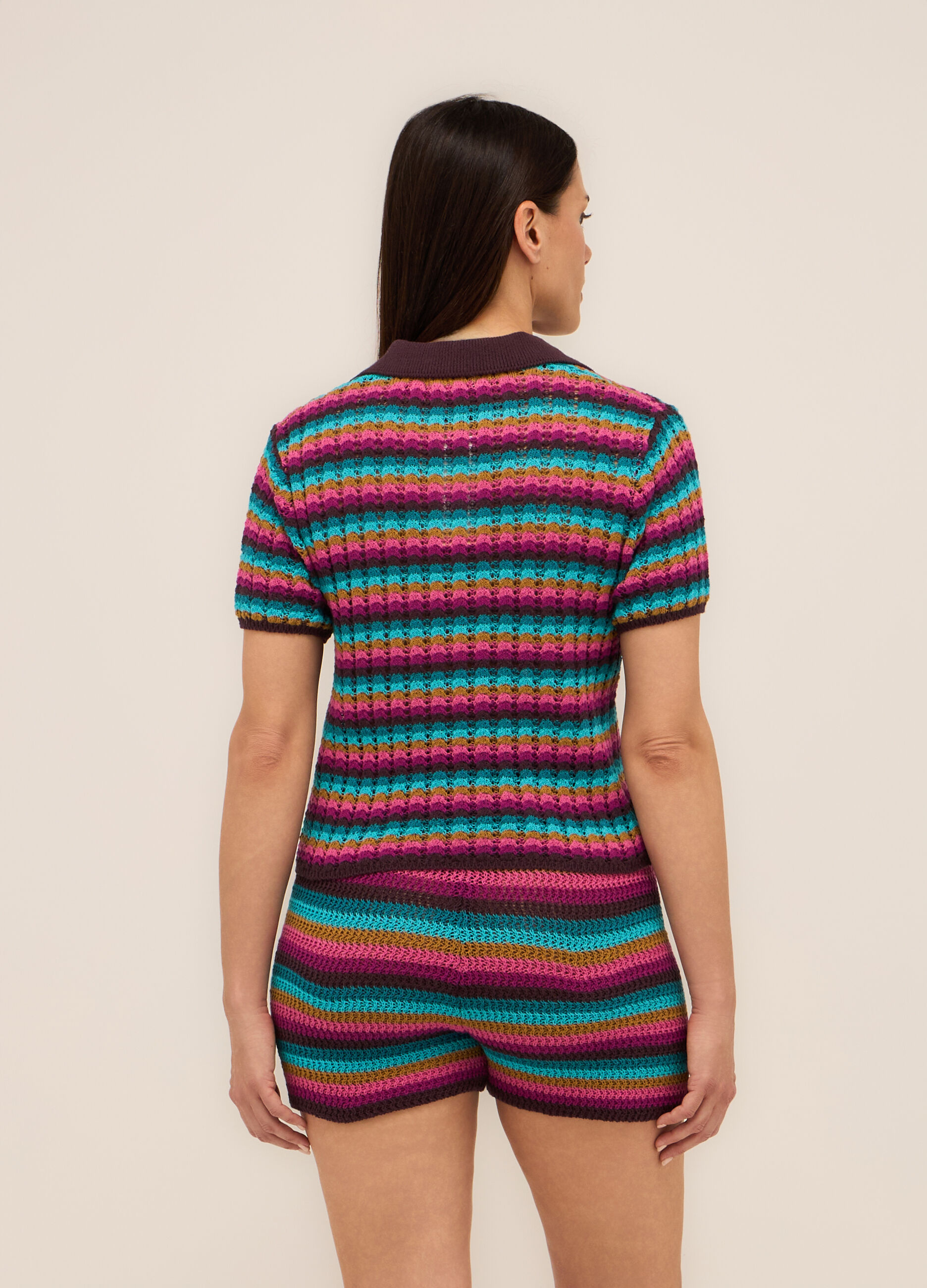 T-shirt tricot misto cotone donna_1