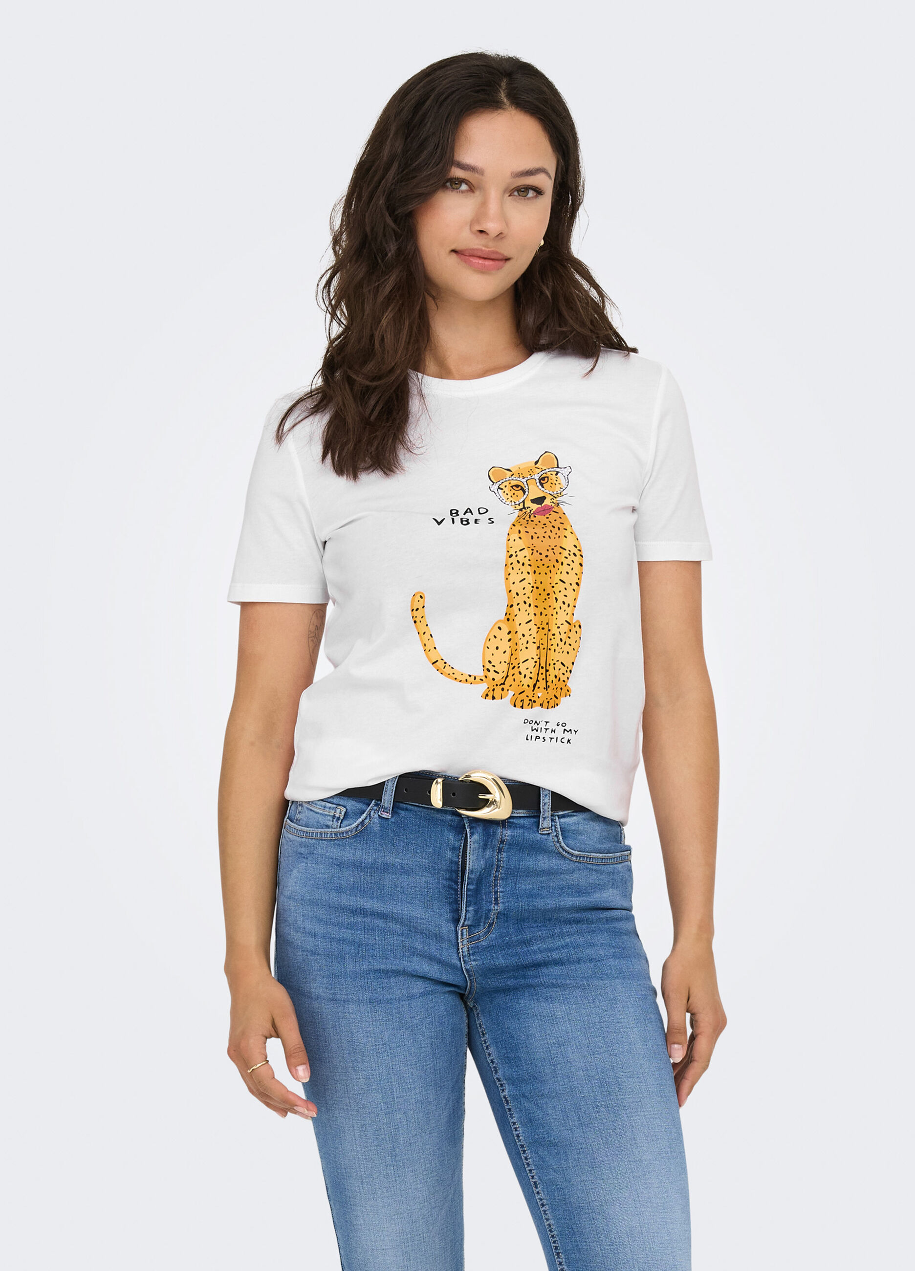 T-shirt con strass donna_3