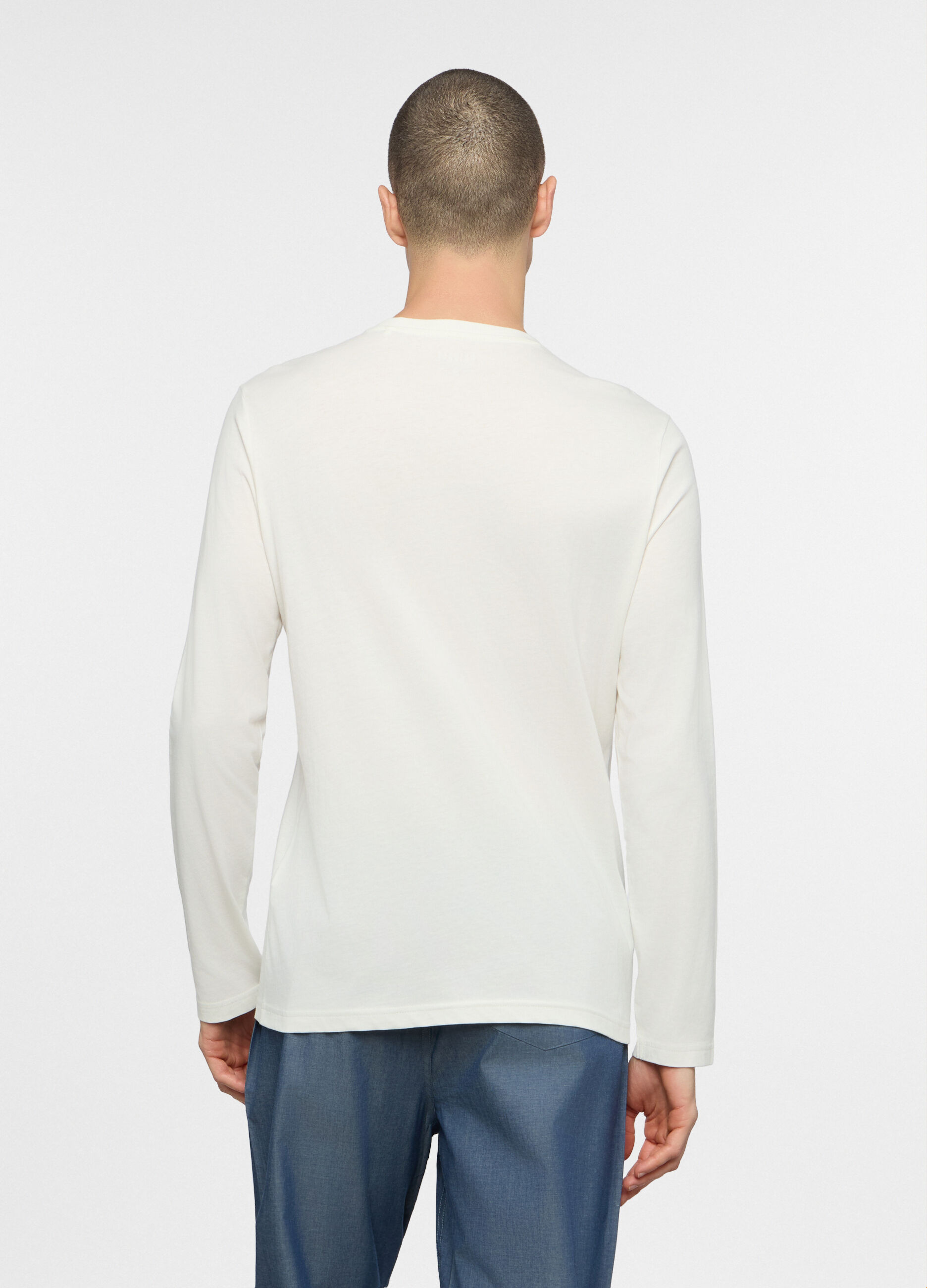 Maglia del pigiama a serafino in jersey uomo_1