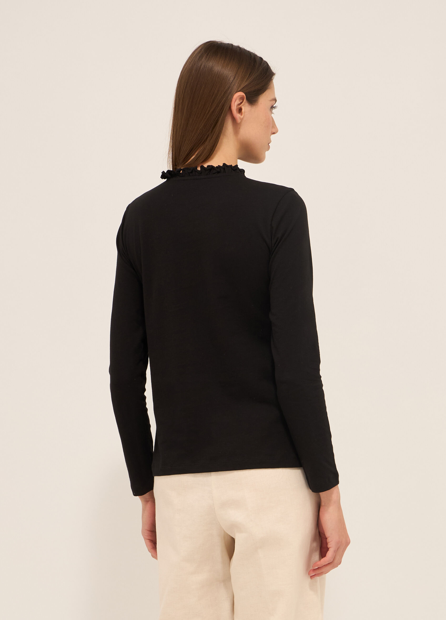 T-shirt in jersey di puro cotone donna_1