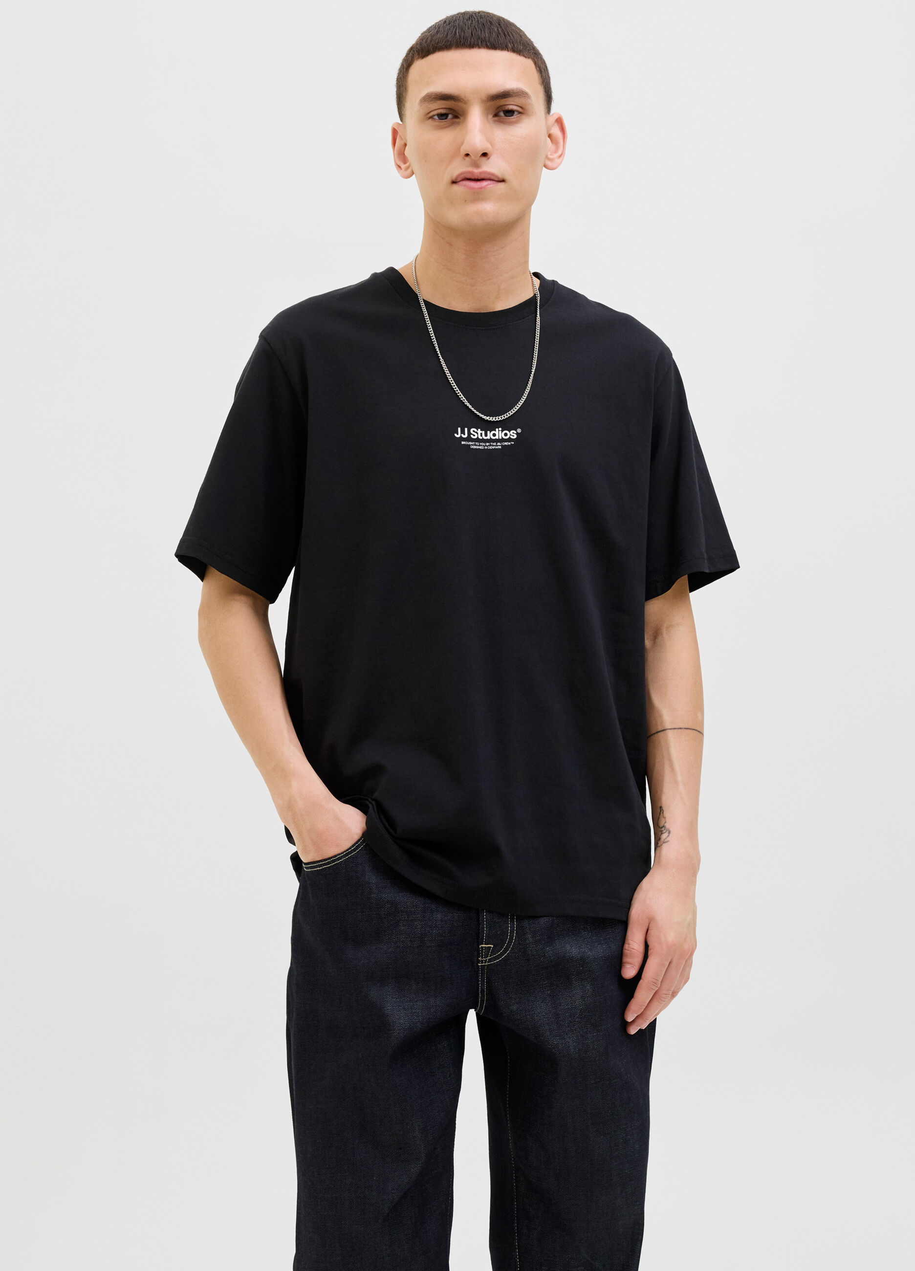 T-shirt in cotone oversize uomo_1
