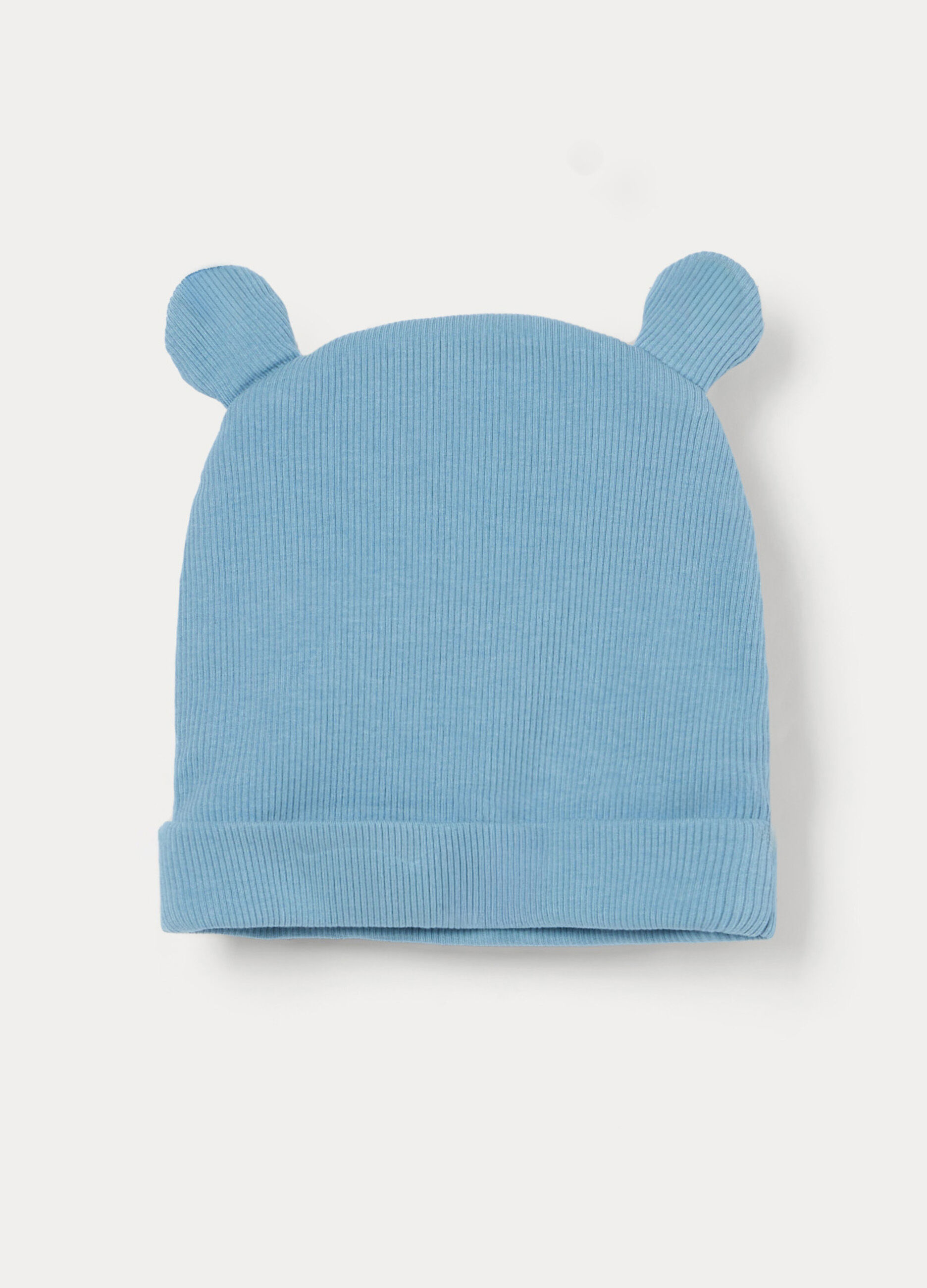 Berretto in french terry di viscosa stretch neonato_1