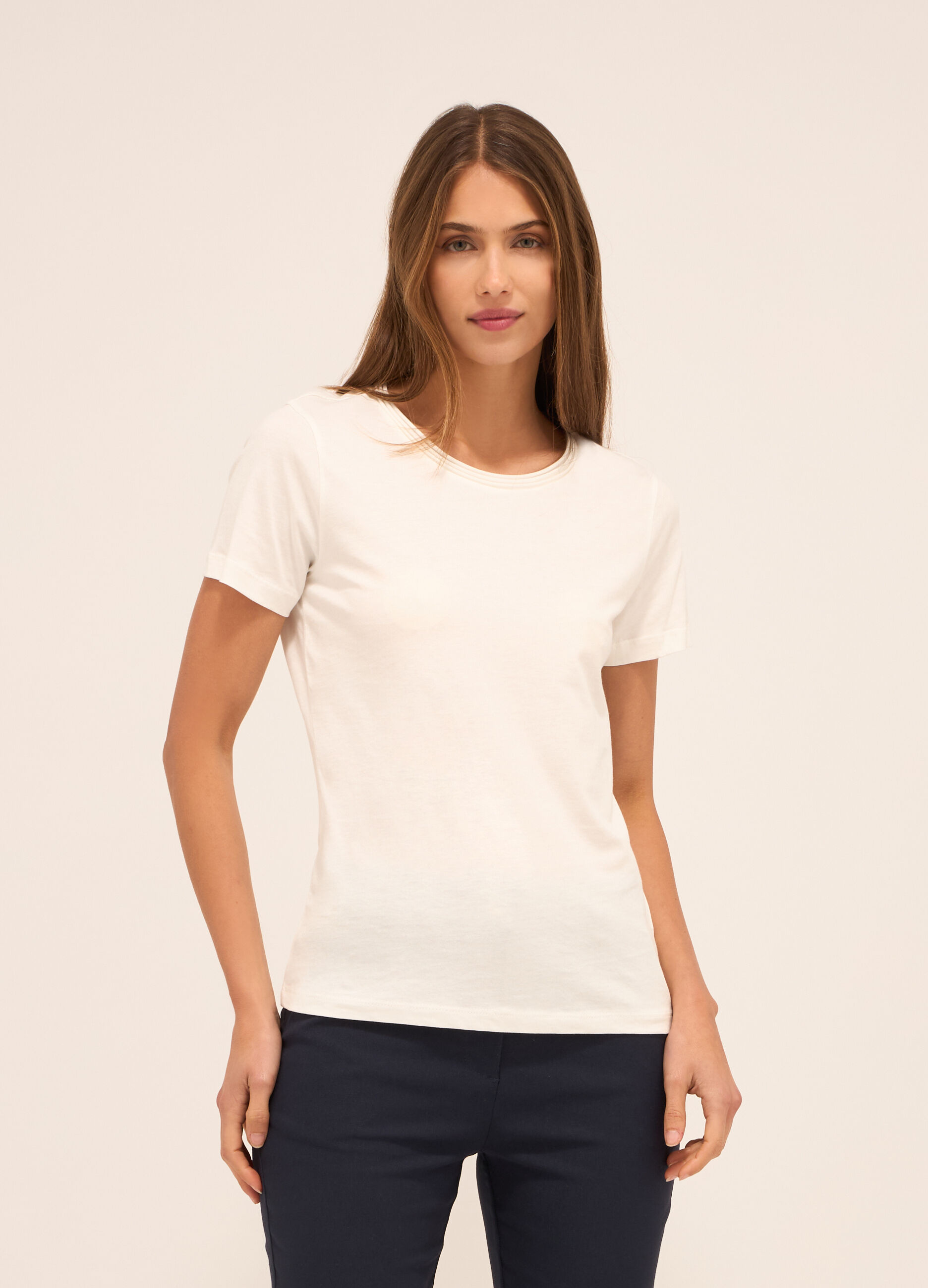T-shirt in puro cotone donna_0