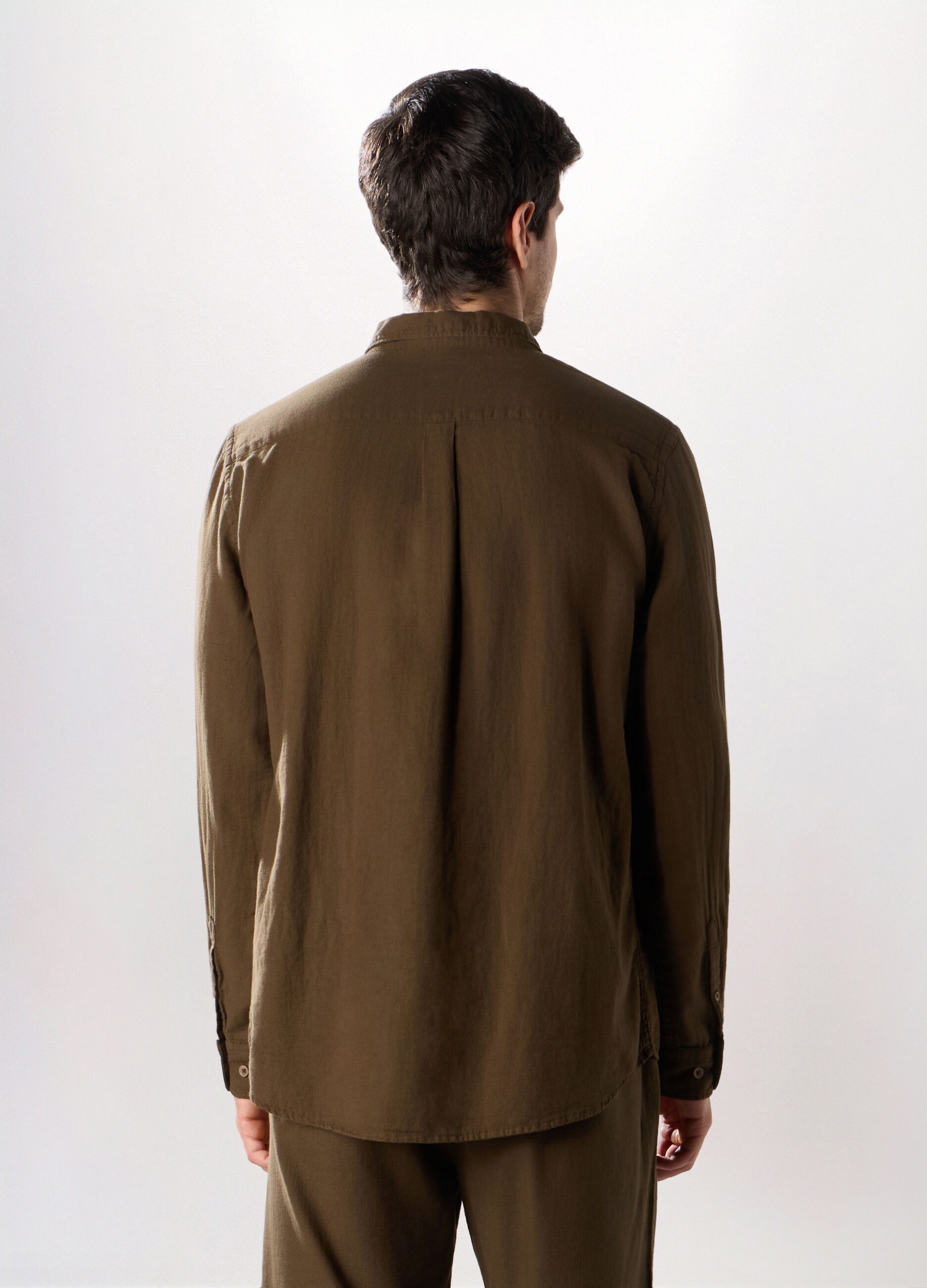 Camicia regular fit in puro cotone uomo