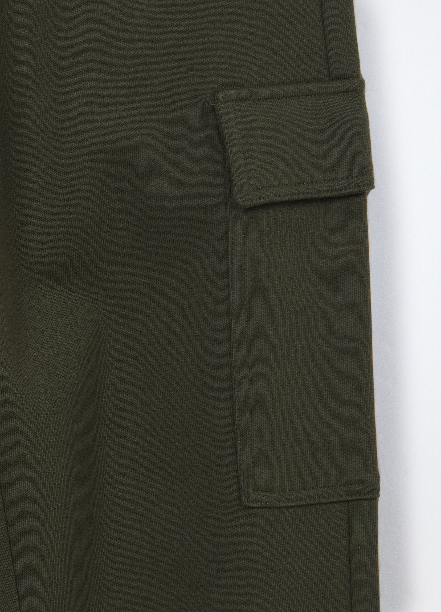 Jogger cargo in puro cotone fleece ragazzo_2