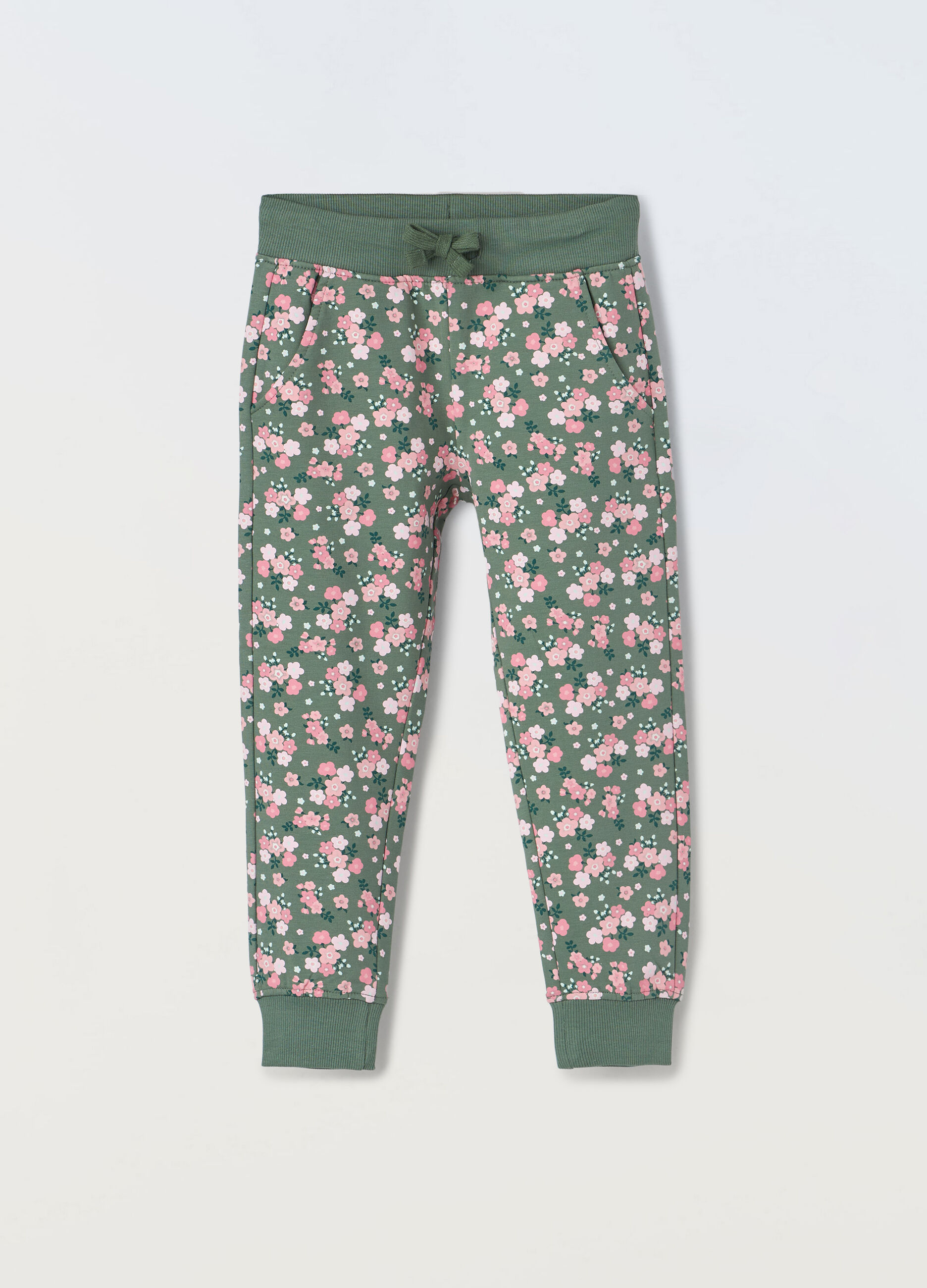 Joggers in french terry stretch bambina_0
