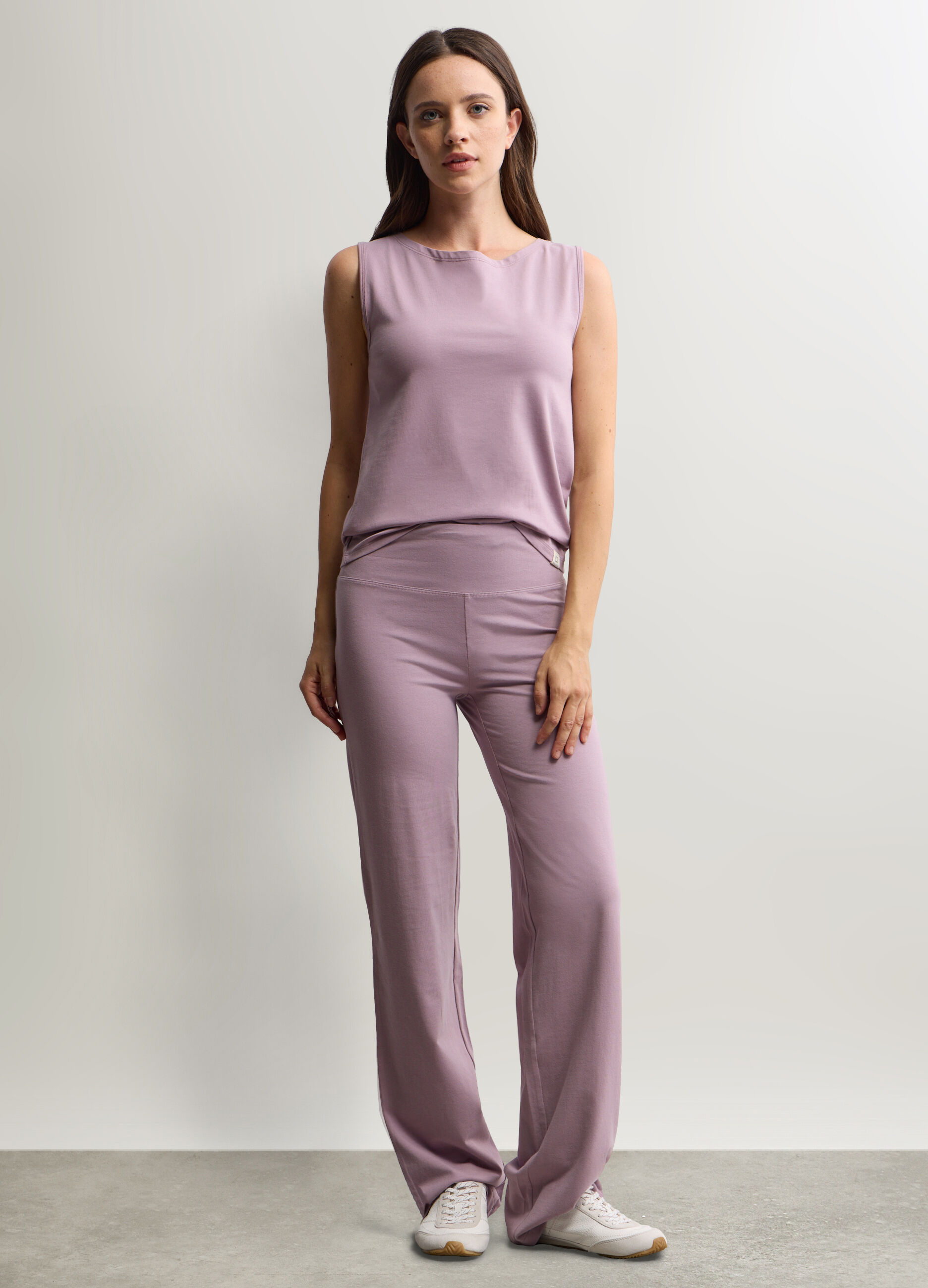 Leggins Fit Regular in jersey di cotone stretch donna_0
