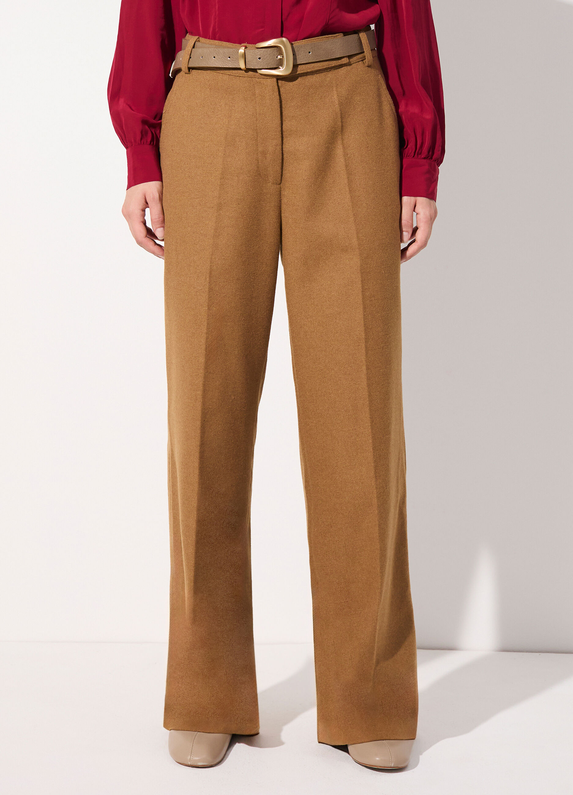 Pantalone dritto in misto lana donna_1