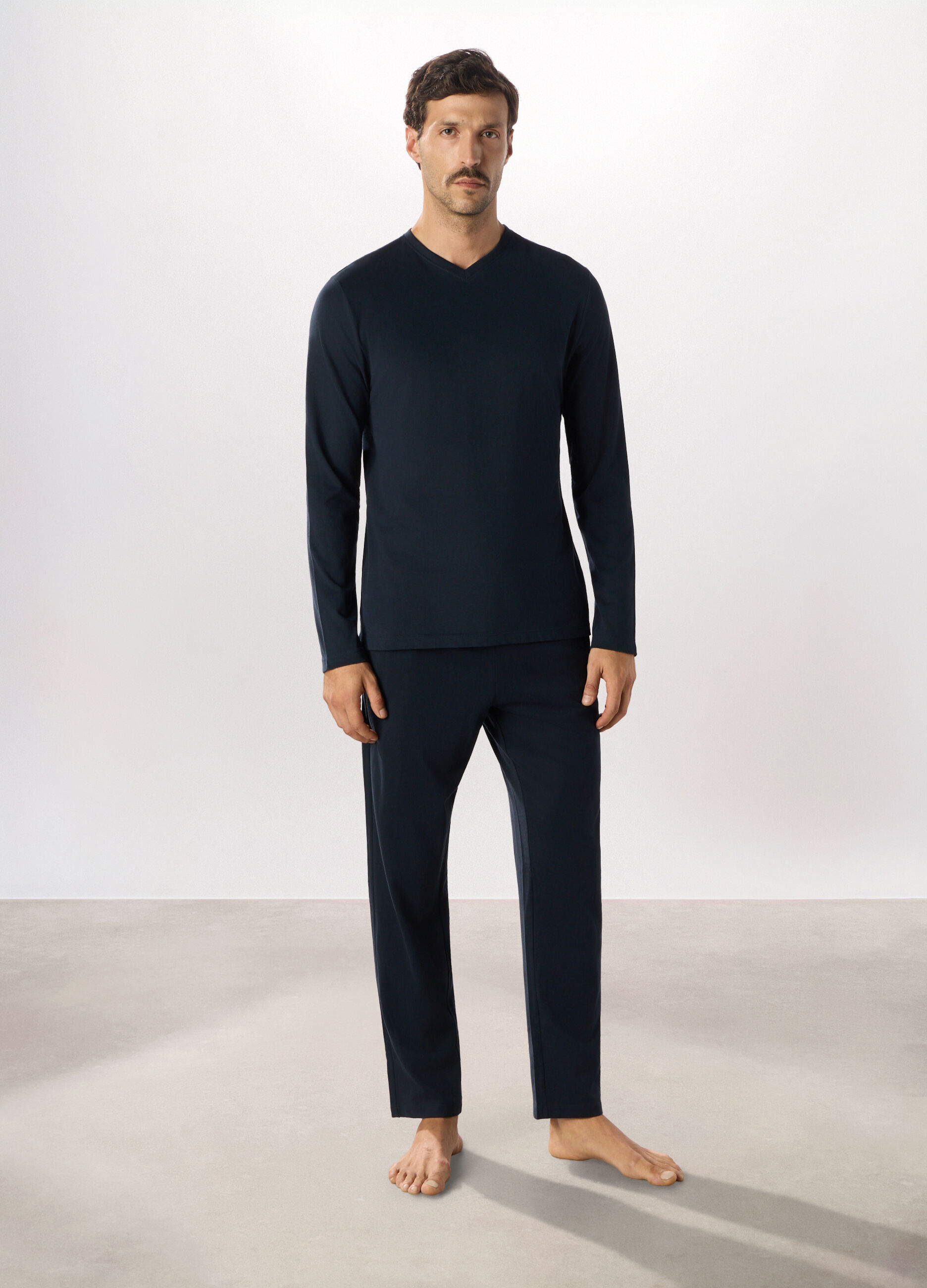 Pantalone lungo del pigiama in puro cotone uomo_0