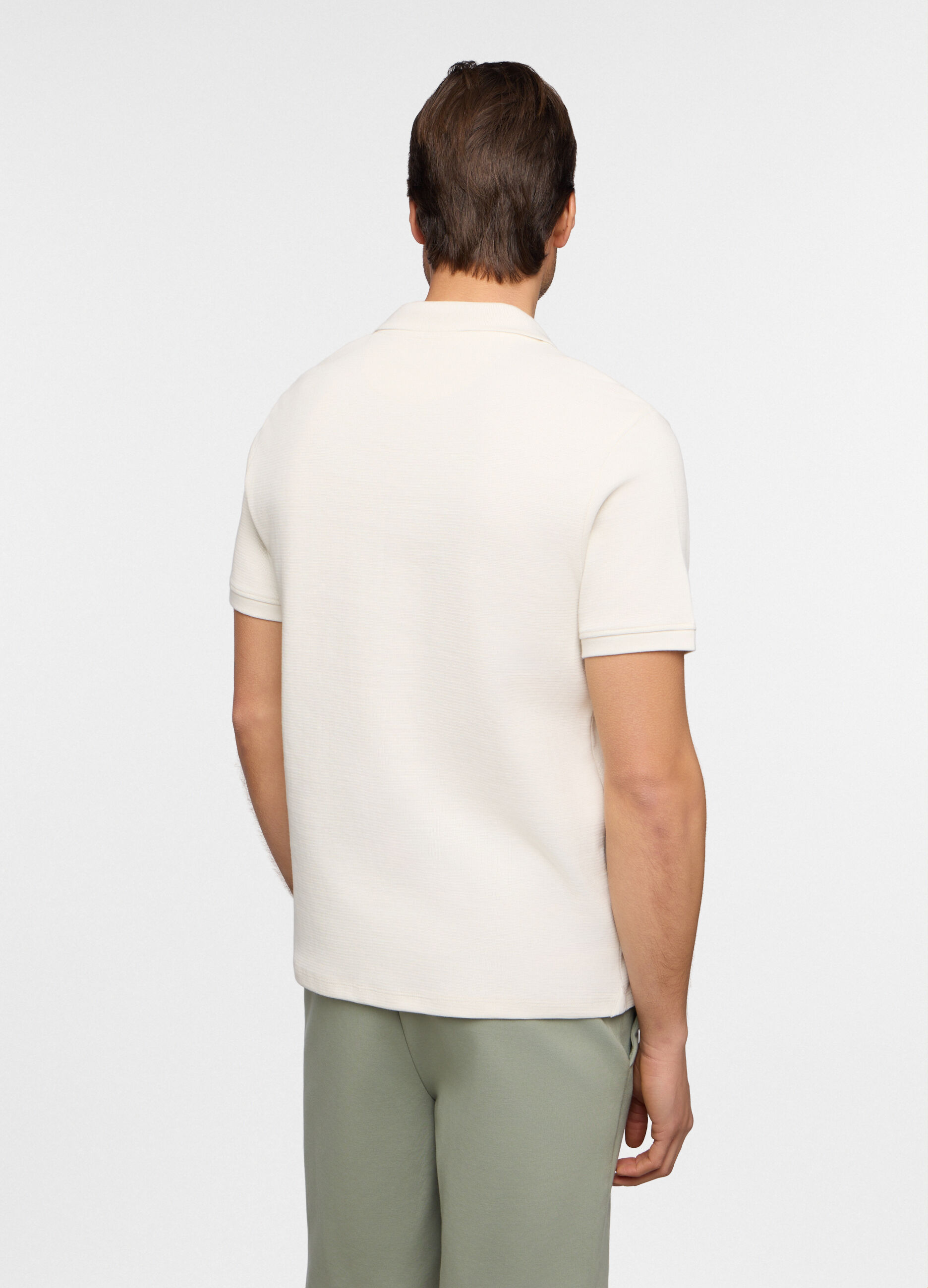 Polo maniche corte in cotone stretch uomo_1