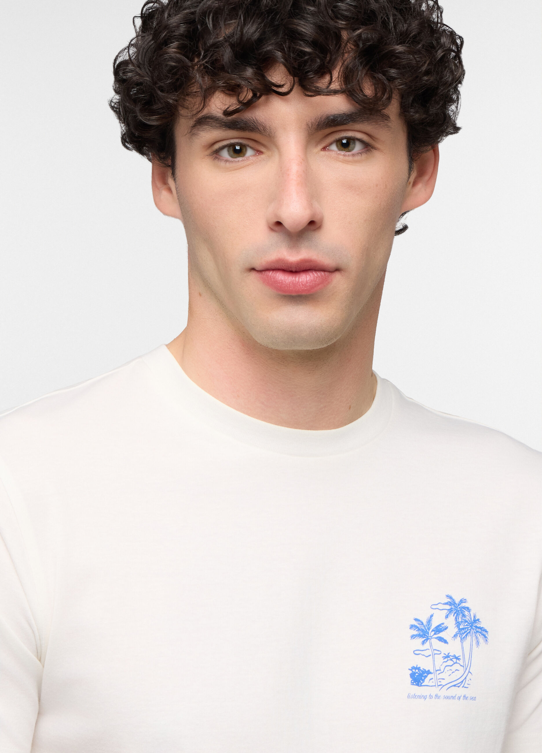 T-shirt girocollo con stampa mini uomo_1