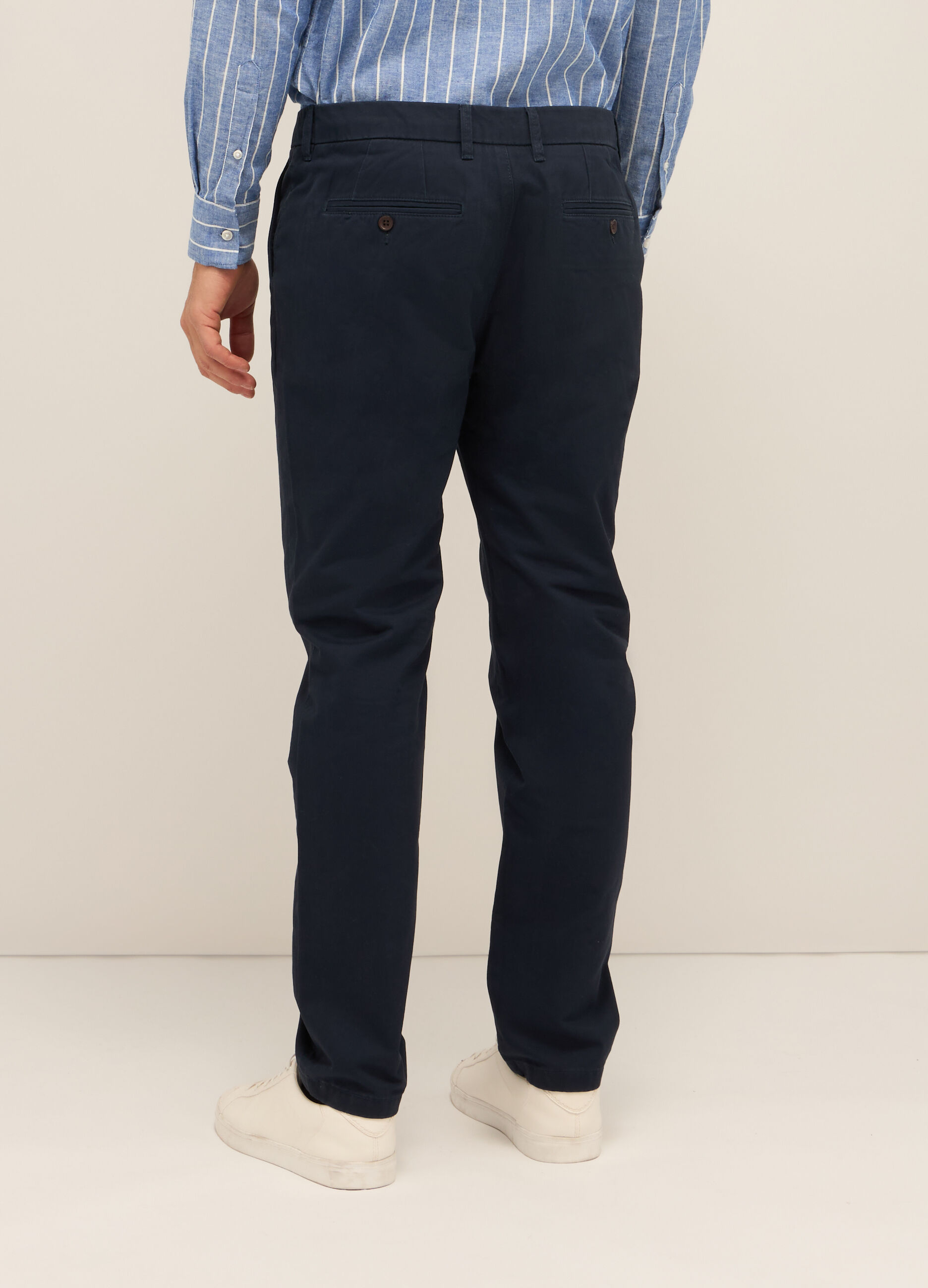 Pantaloni chino in twill di cotone uomo_1