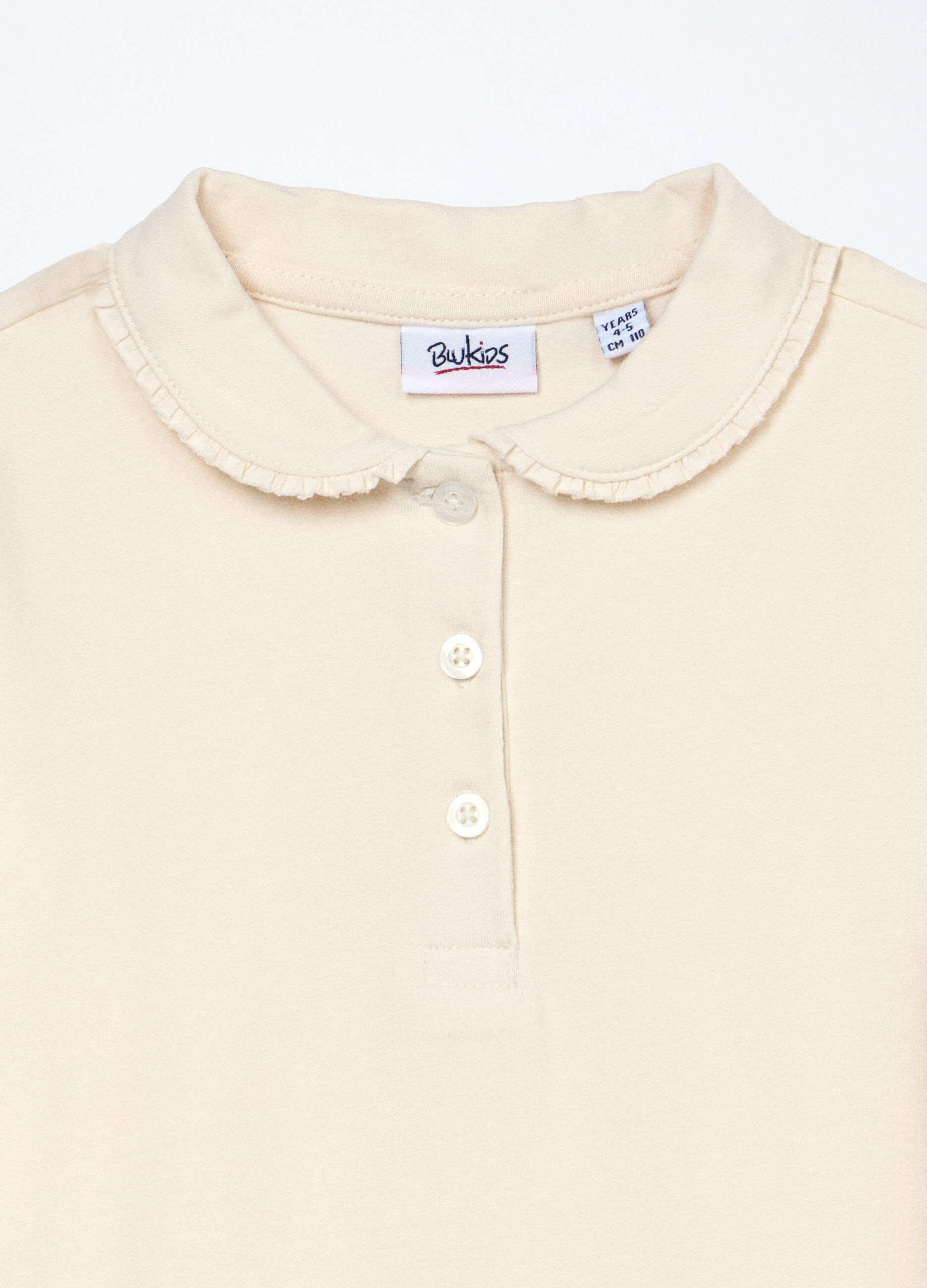 Polo a maniche lunghe in cotone stretch bambina_2