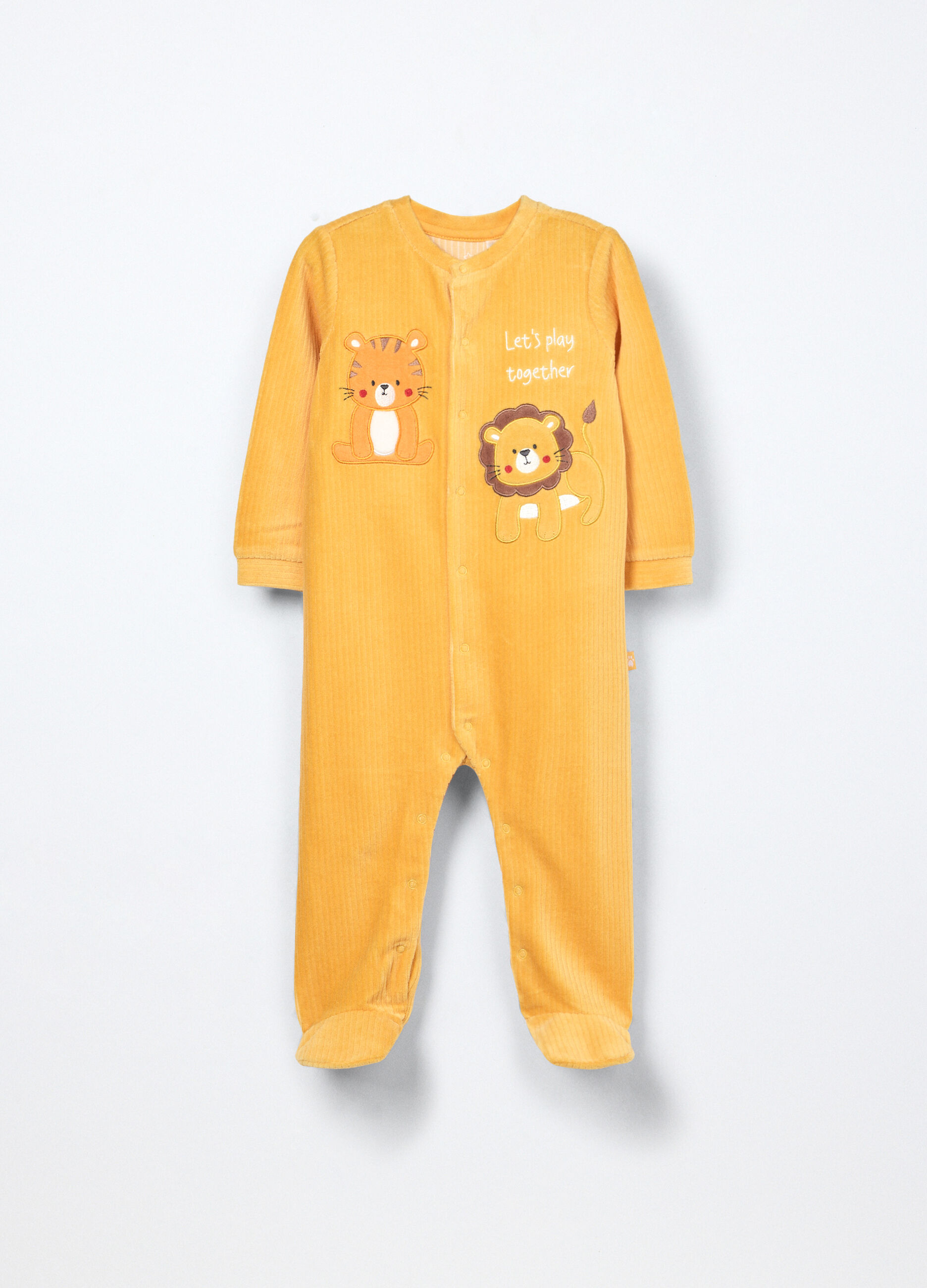 Pigiama velour misto cotone neonato_0