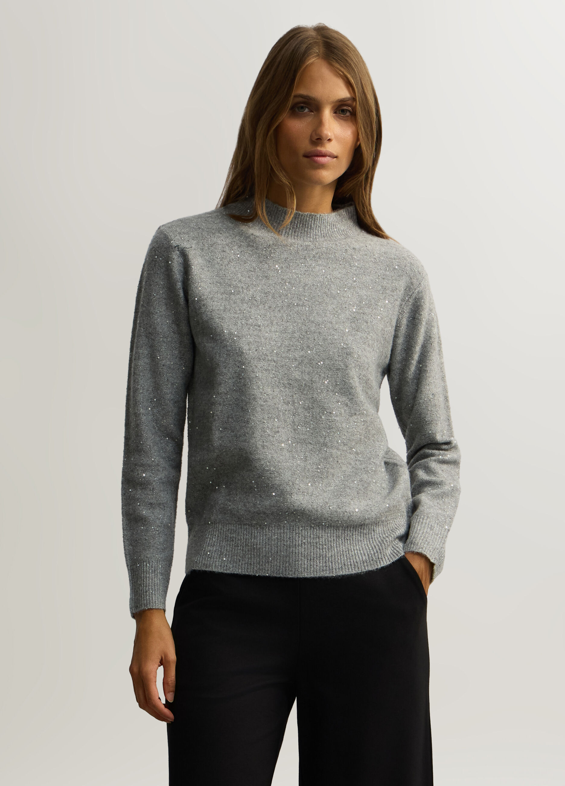 Maglia fit Over girocollo rasata donna_0