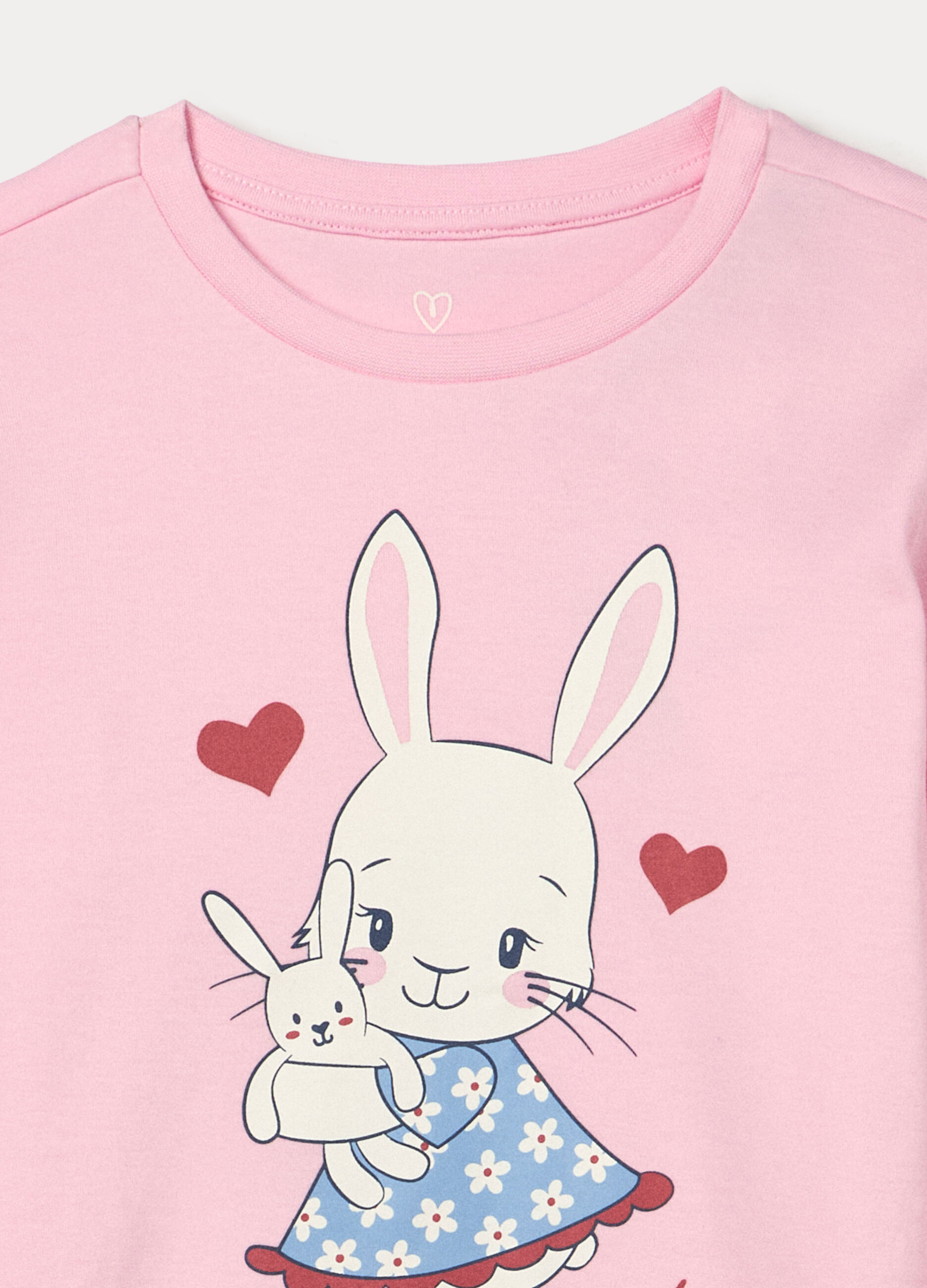 Set pigiama lungo in interlock di puro cotone bambina_2