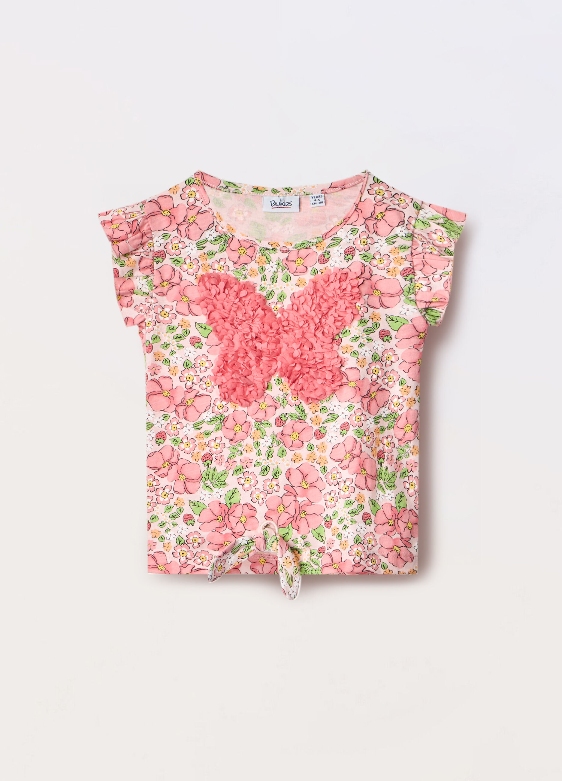 T-shirt in jersey di puro cotone bambina_0