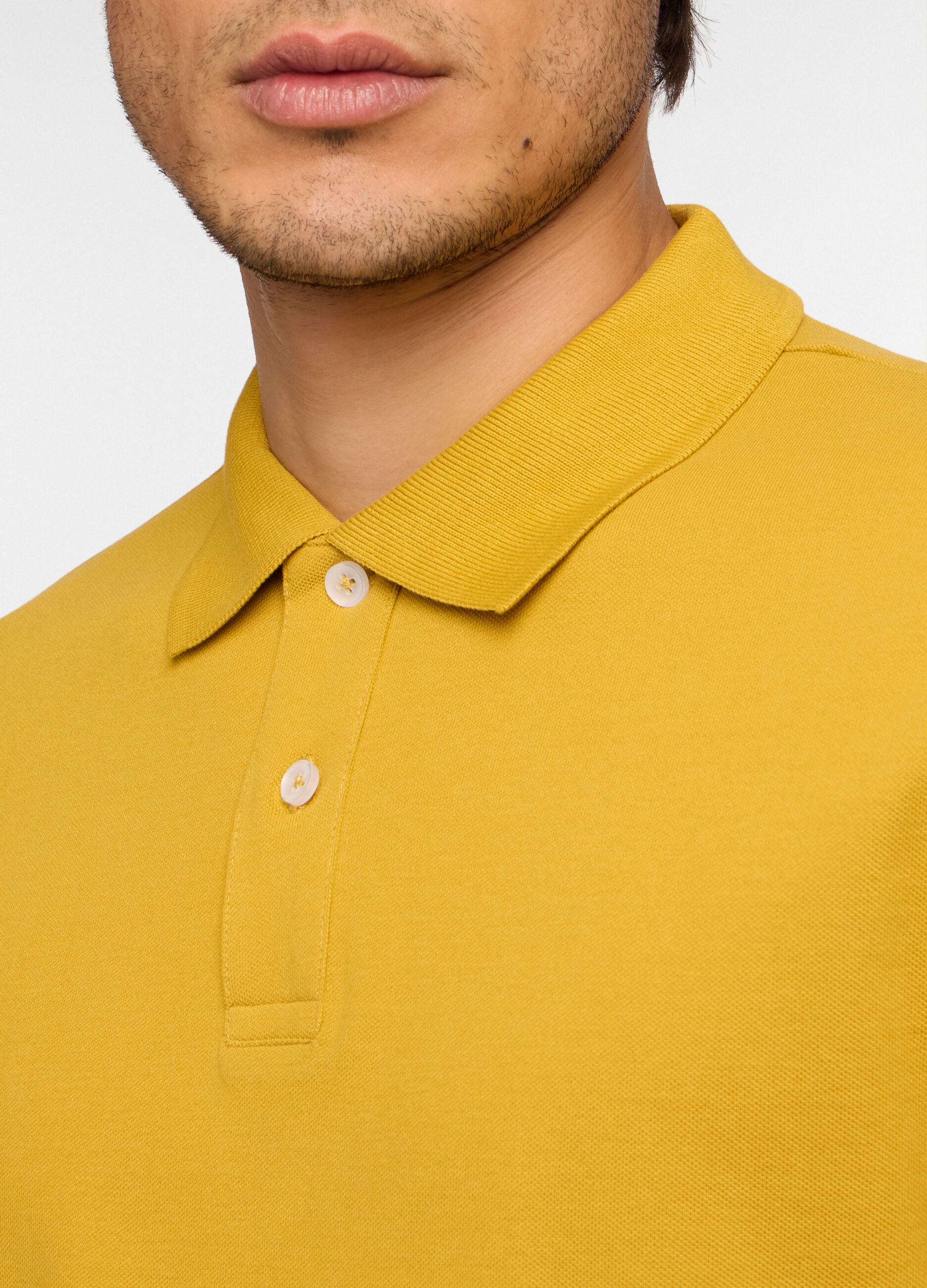 Polo a maniche corte in piquet di cotone uomo_2