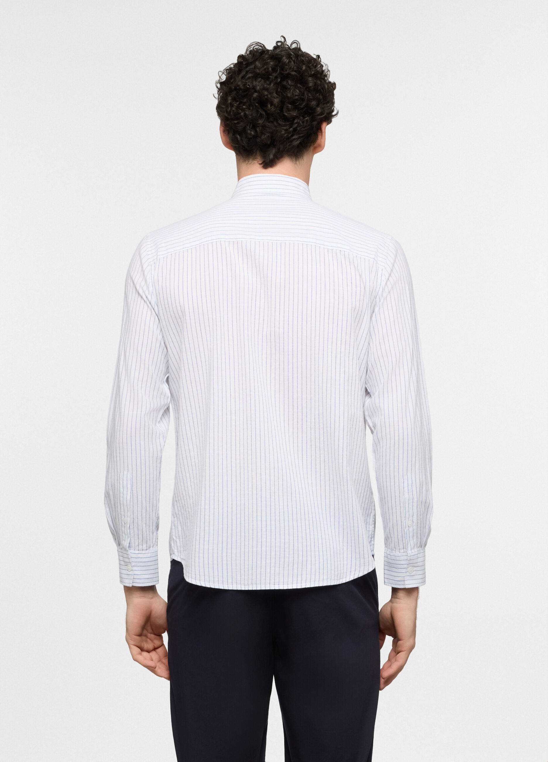 Camica regular fit con collo classico in cotone uomo_1