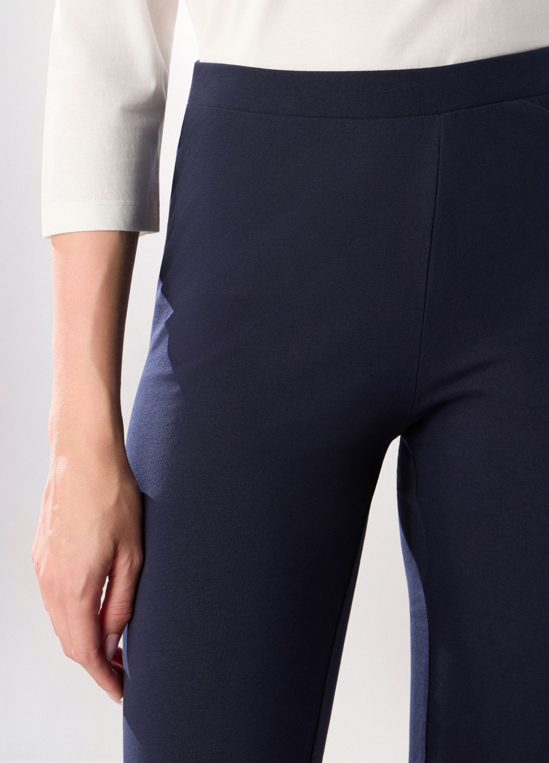Leggings in jersey di cotone stretch donna_2