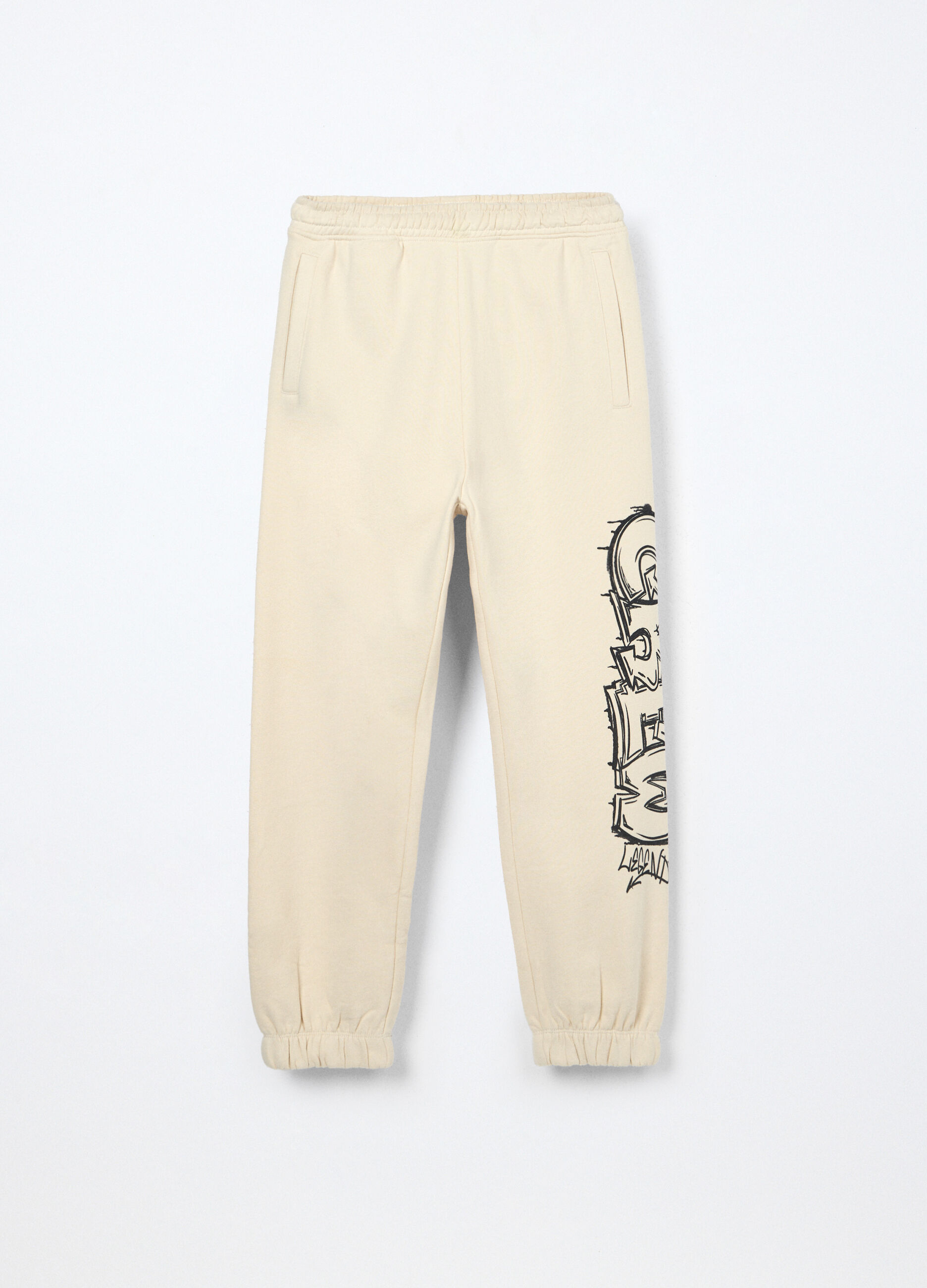 Jogger in felpa di puro cotone ragazzo_0