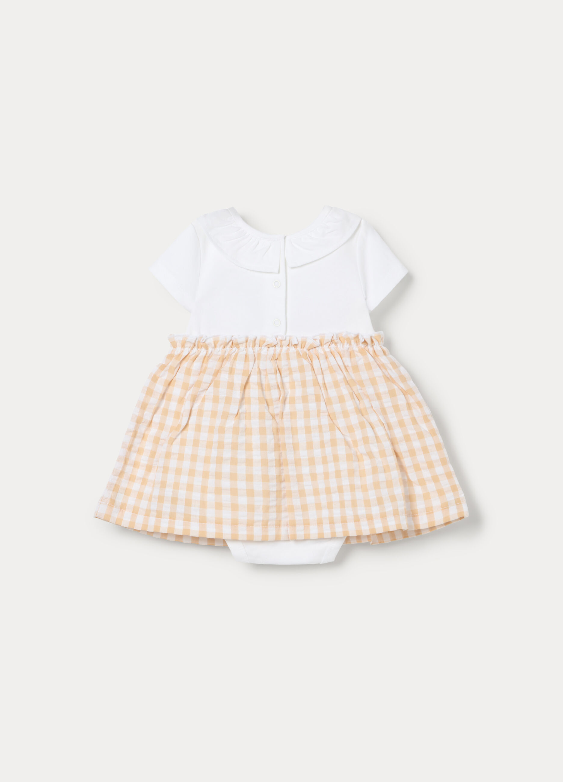 Vestito-body in jersey di puro cotone neonata_1
