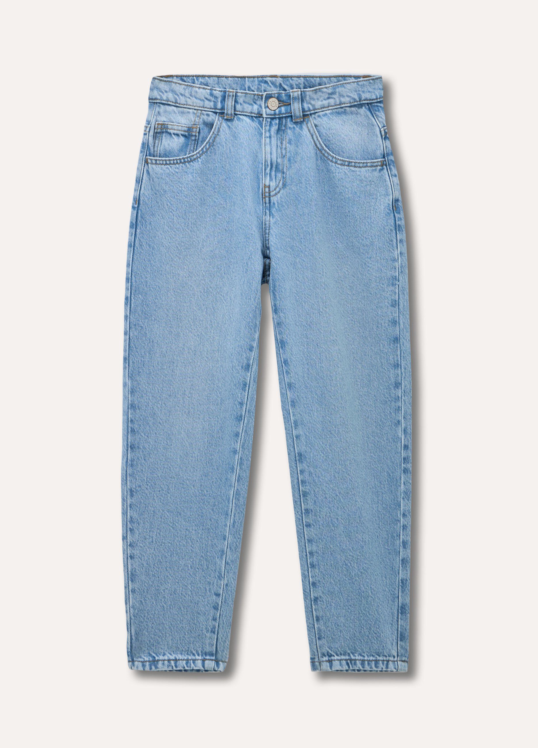 Denim balloon fit in puro cotone ragazzo_0