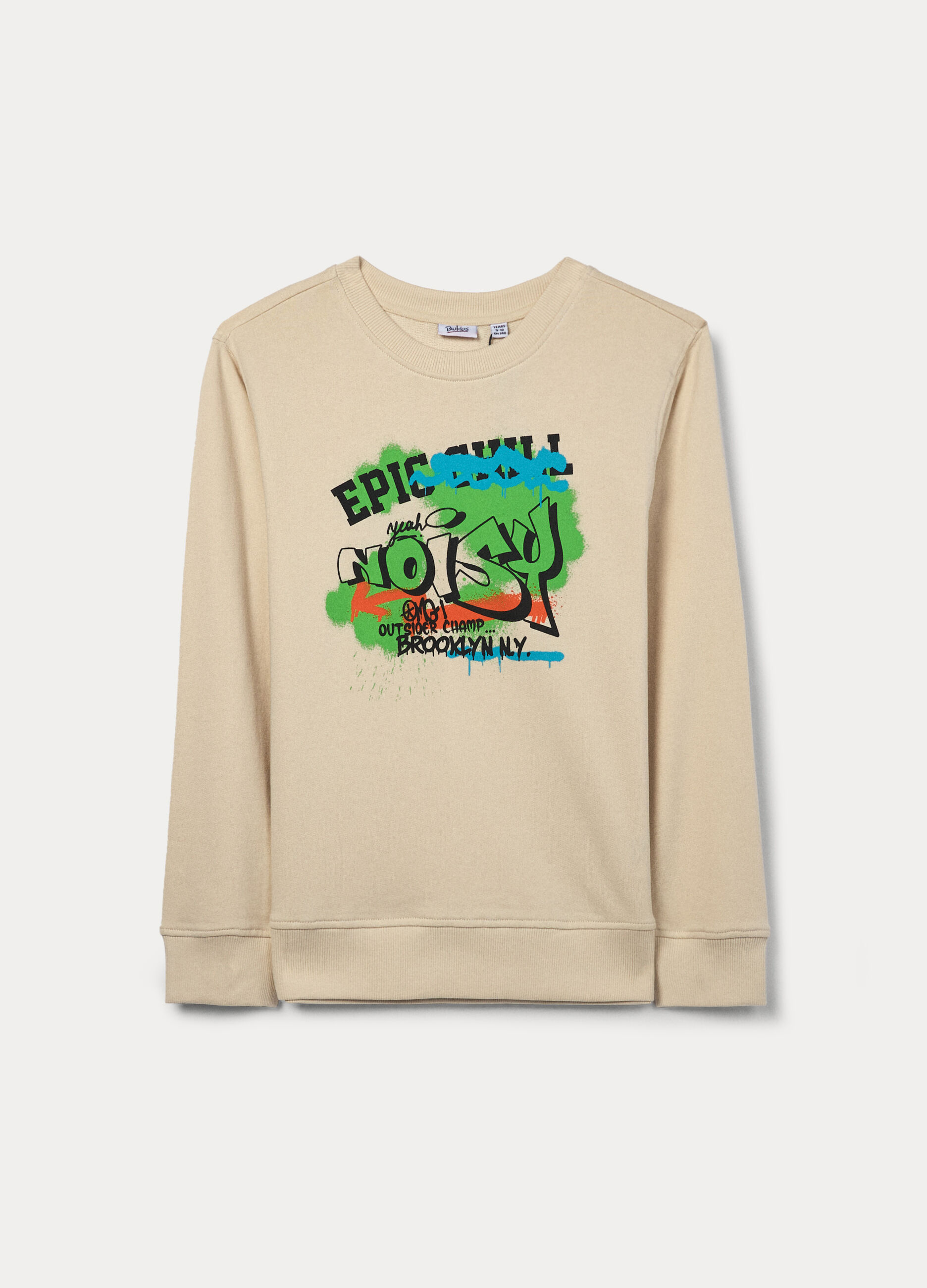 Felpa in french terry di puro cotone ragazzo_0