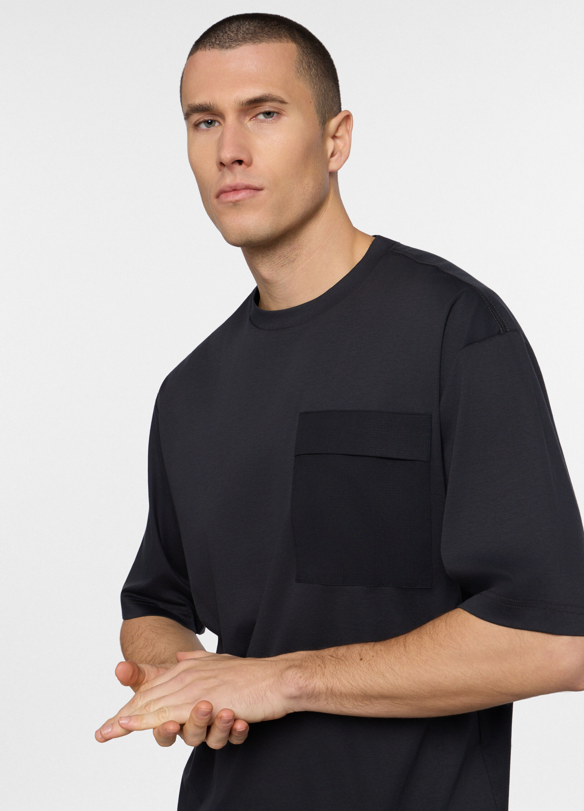 Maglietta a maniche corte in interlock uomo_2