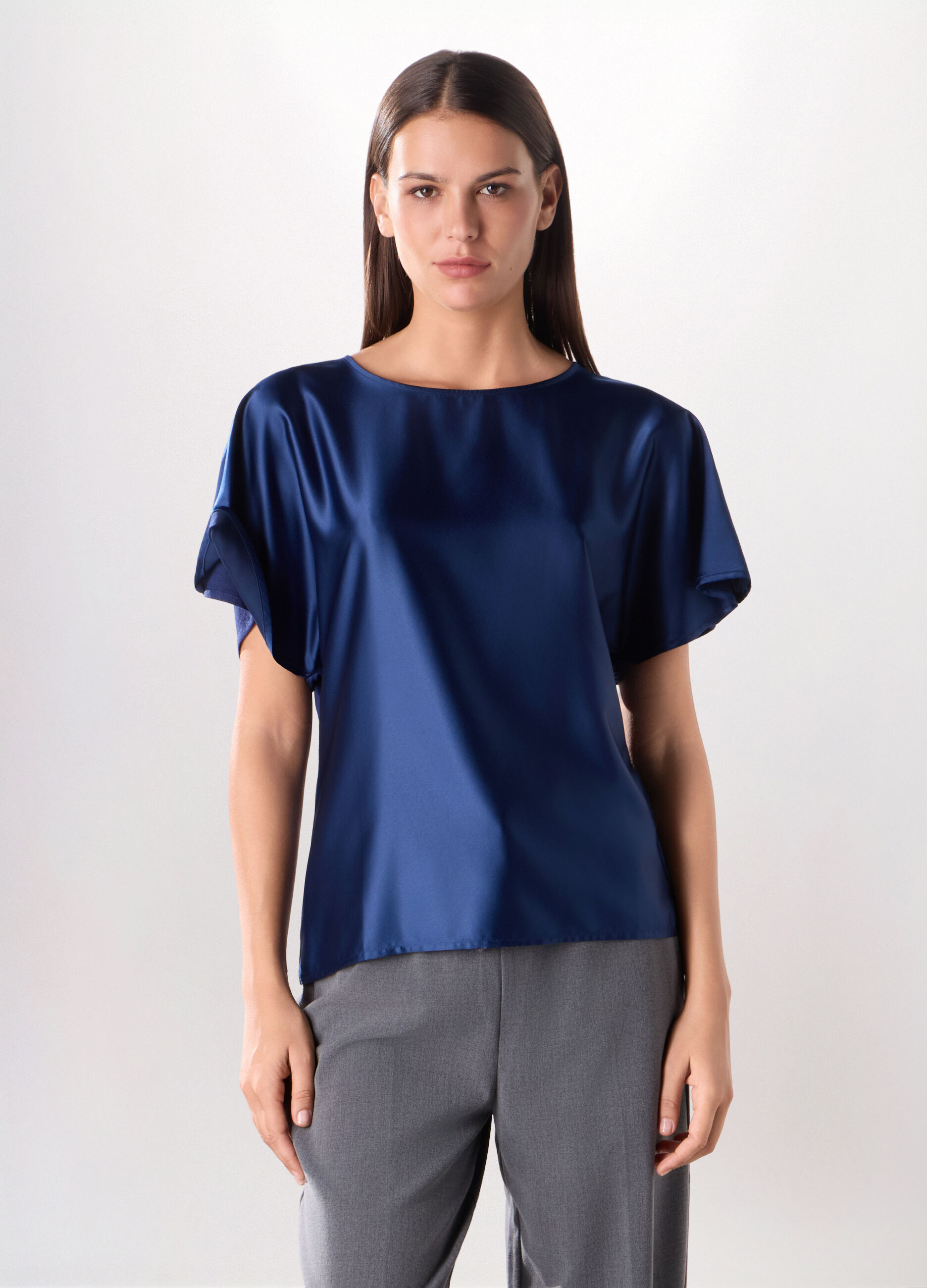 T-shirt in jersey di viscosa stretch donna_0