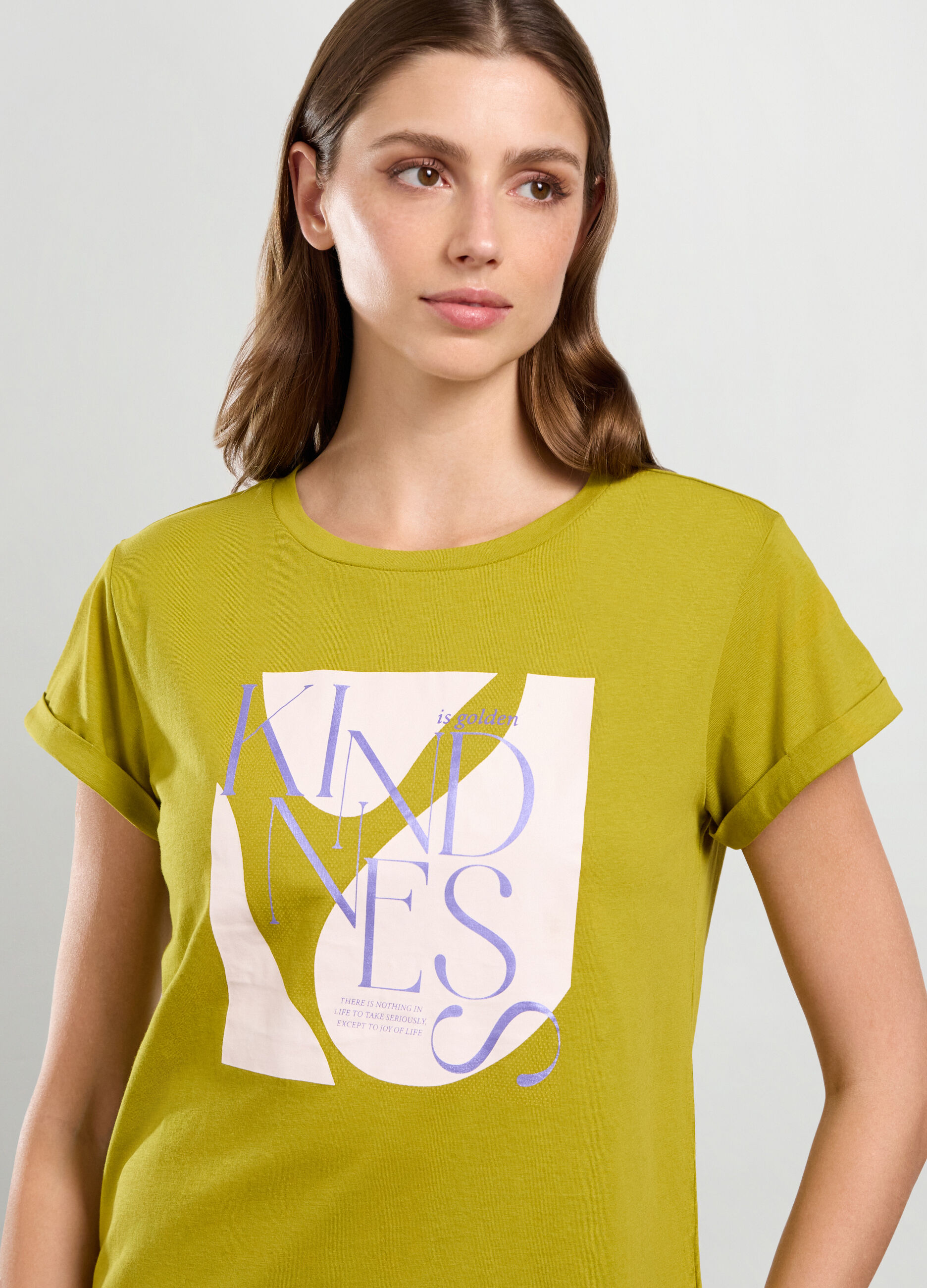 T-shirt in jersey di puro cotone donna_2