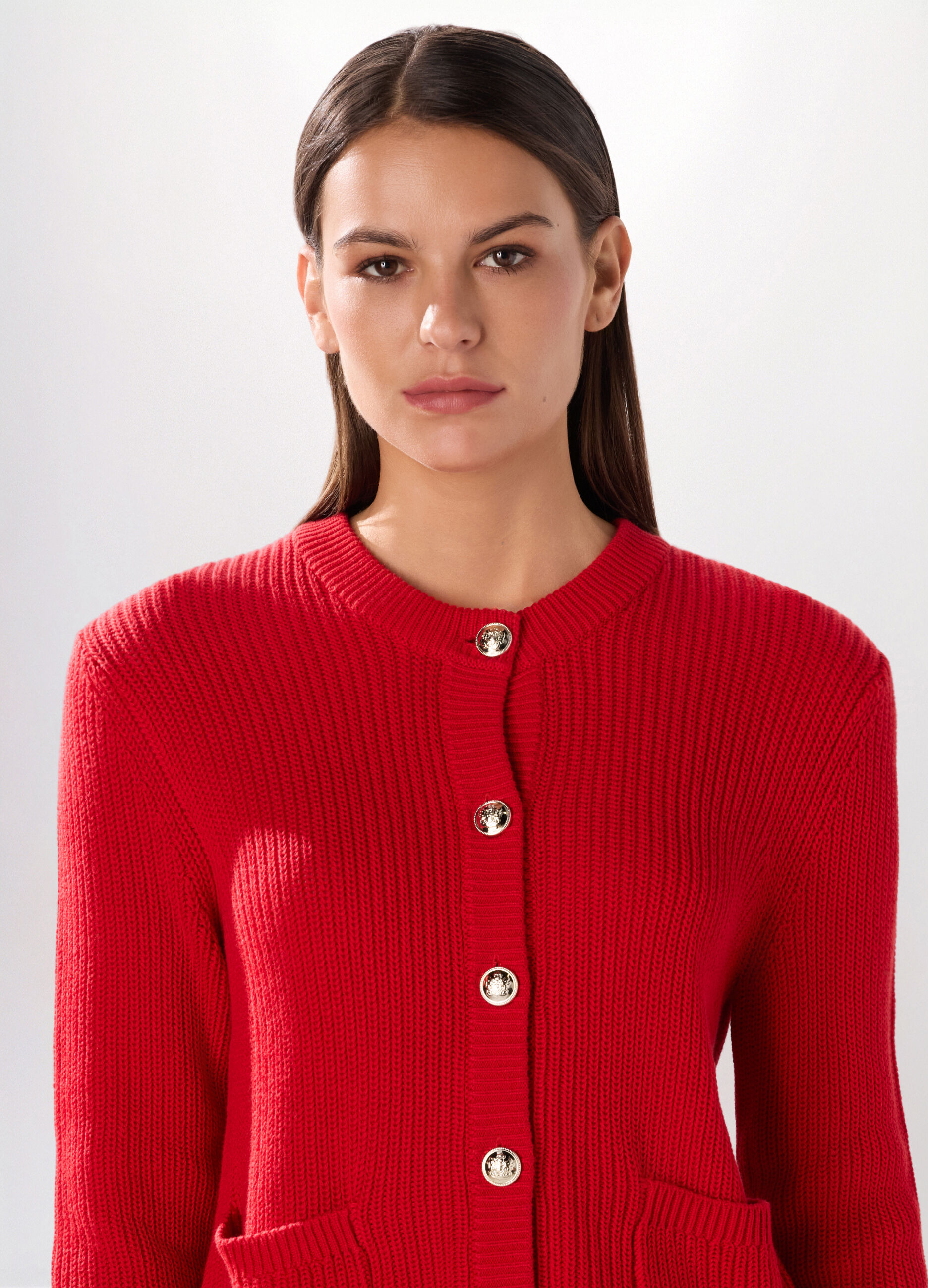 Cardigan tricot misto cotone donna_2