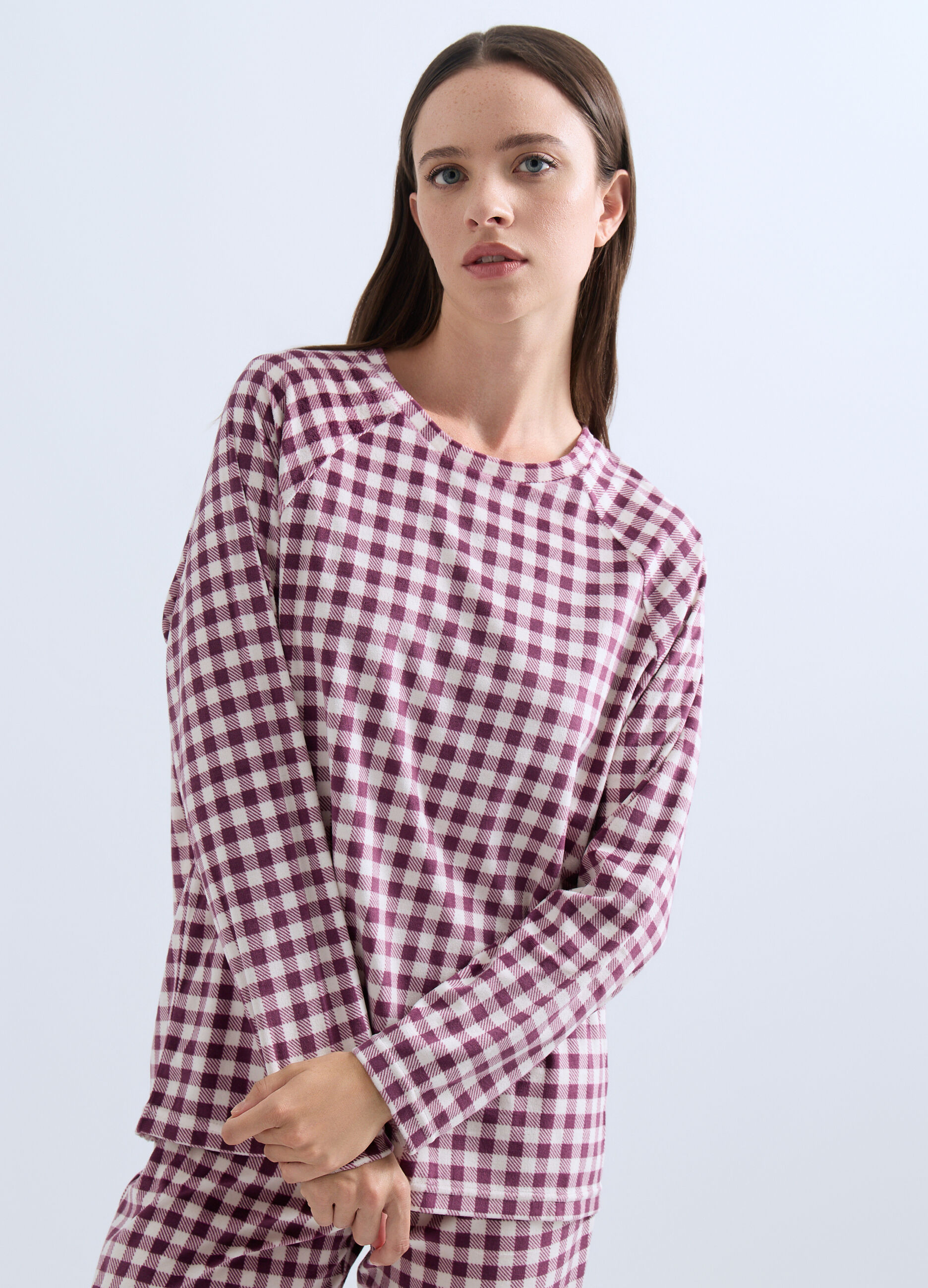 Set pigiama lungo velour donna_2