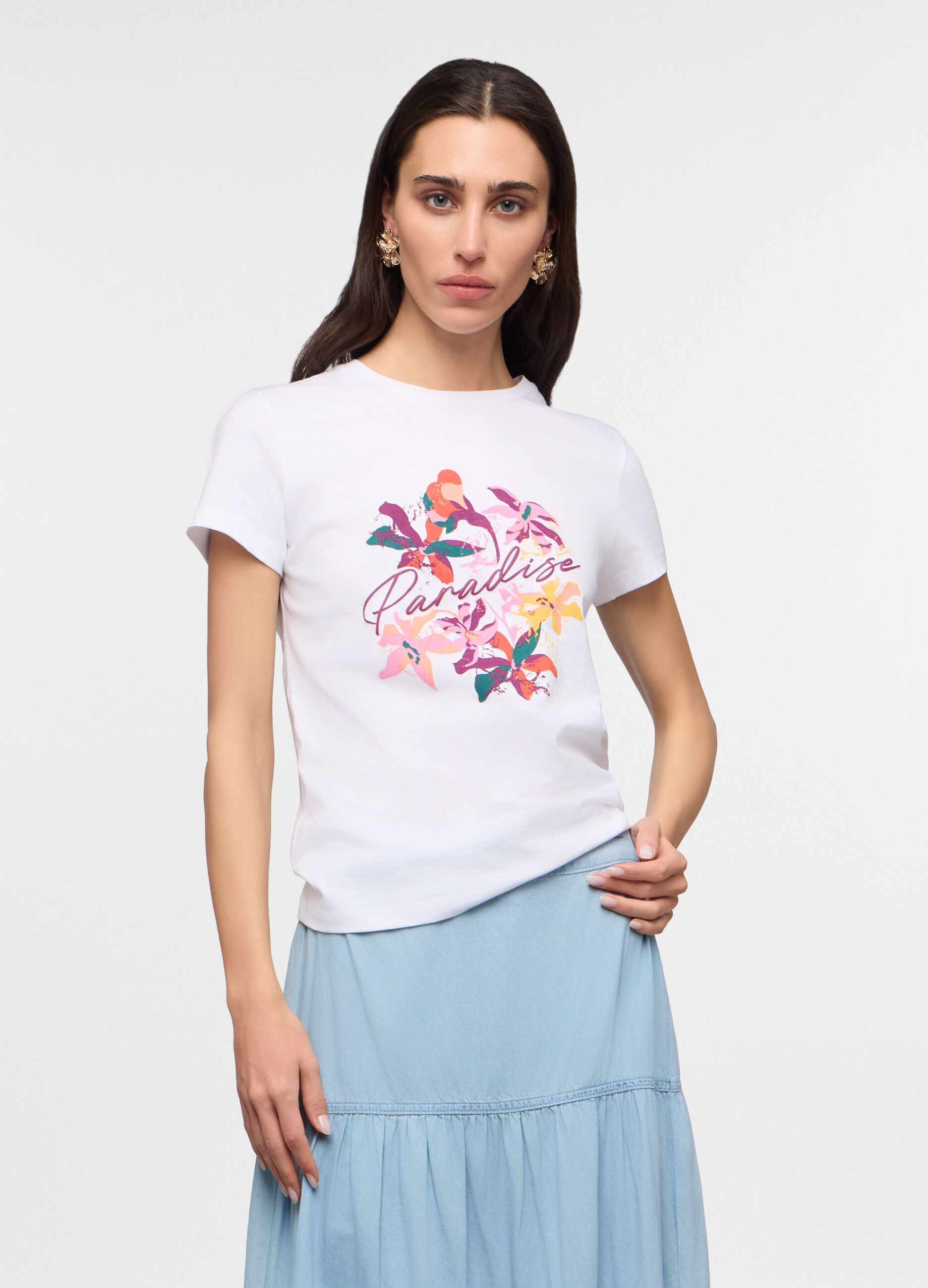 T-shirt girocollo donna_0